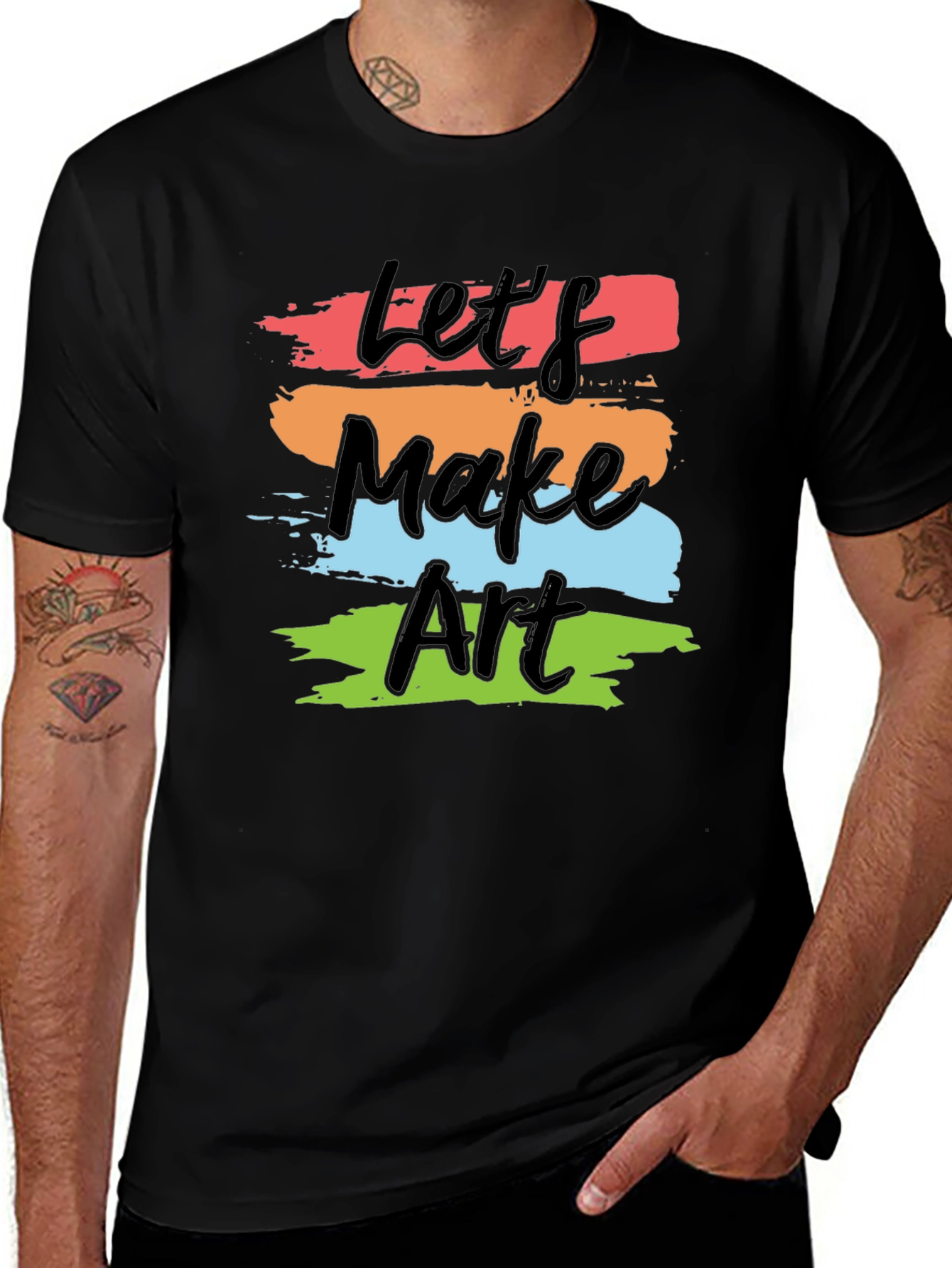 Variant 8 of Let's Make Art Graphic T-Shirt - Creative Design