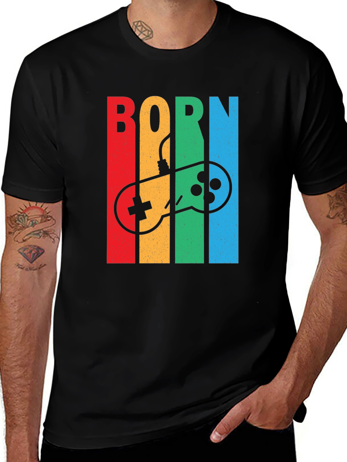 Variant 2 of Born to Game T-Shirt - Retro Gamer Style