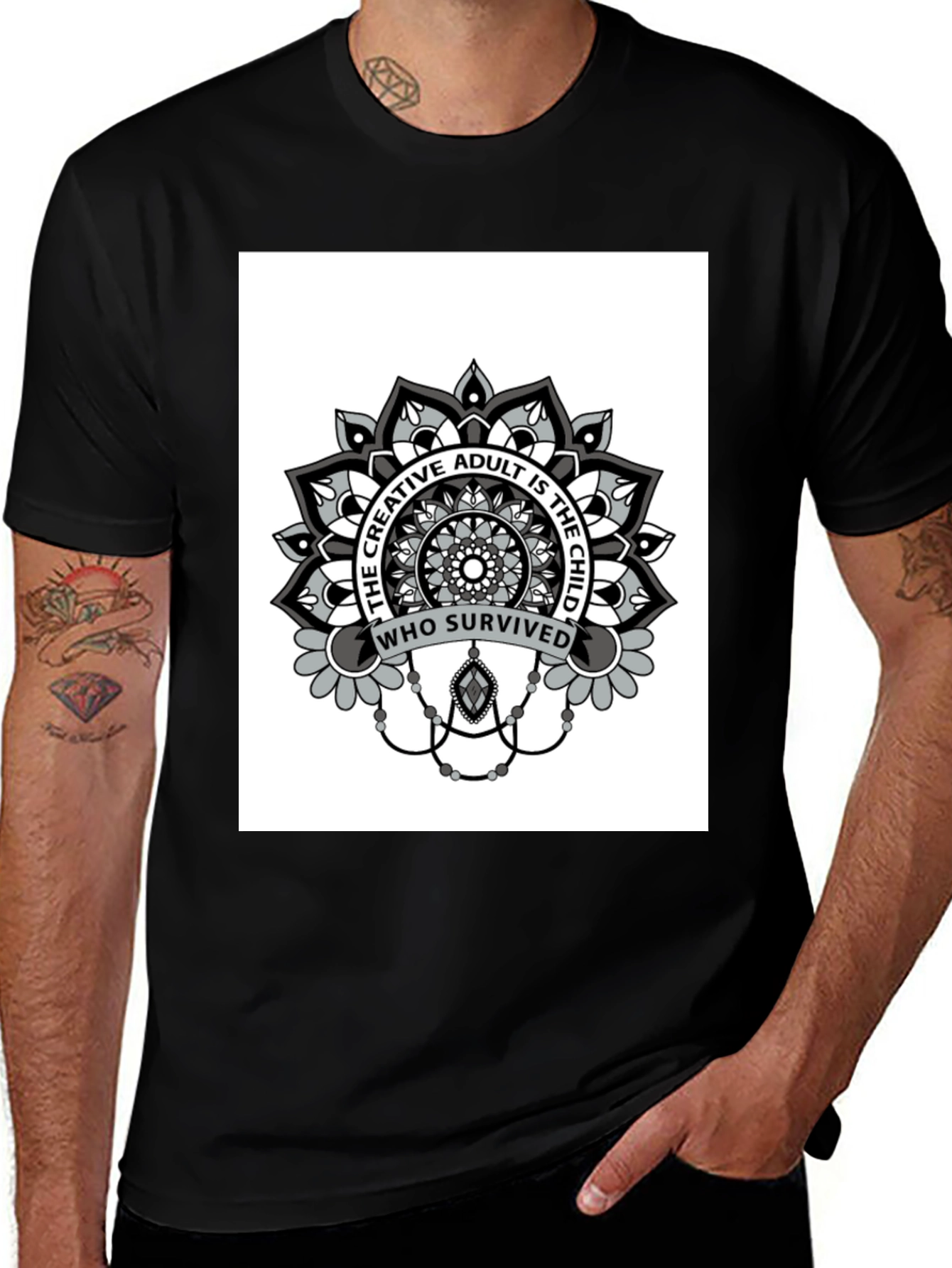 Variant 17 of Creative Adult Mandala T-Shirt