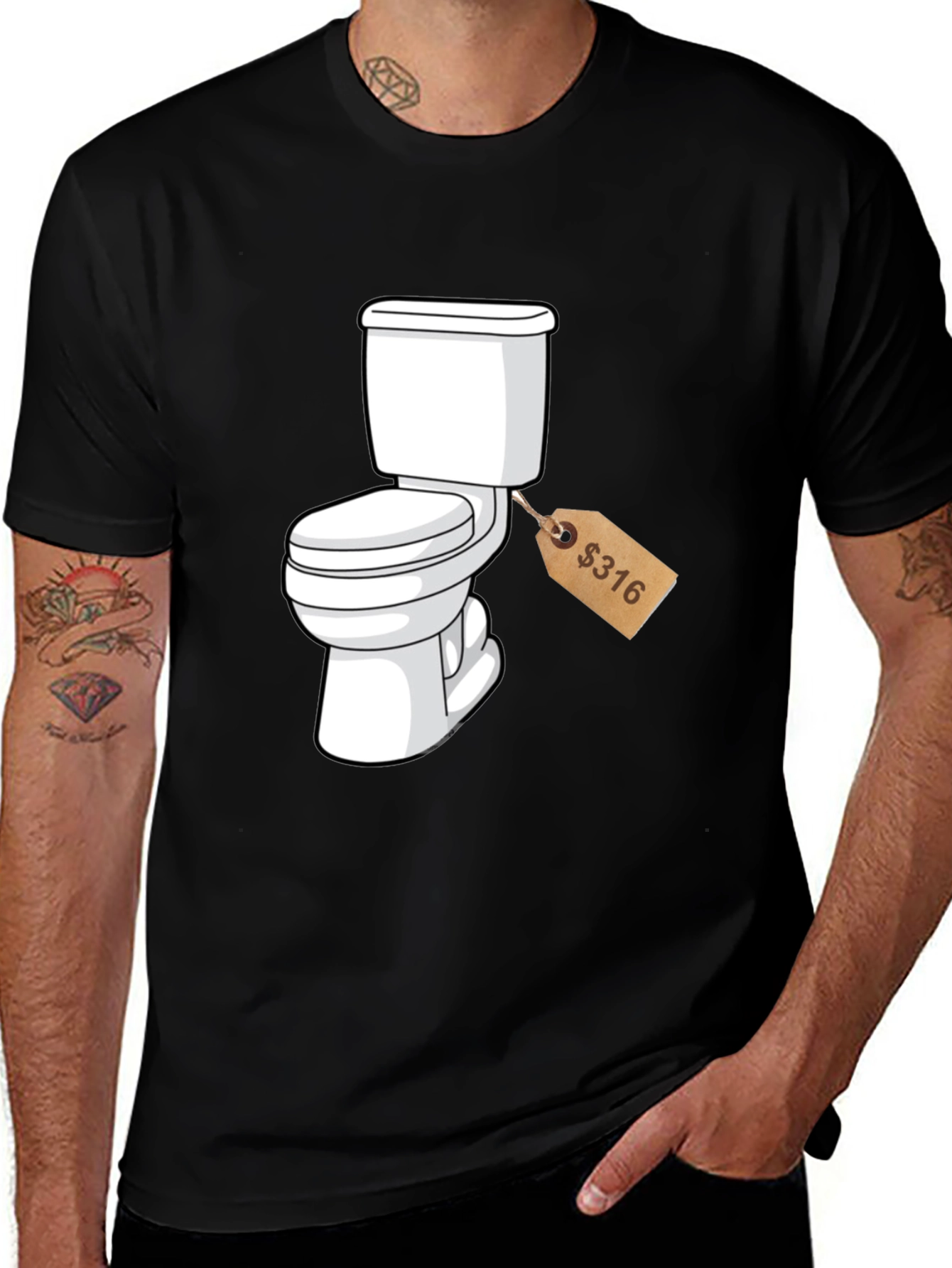 Variant 19 of Toilet Humor T-Shirt: Priced to Sell