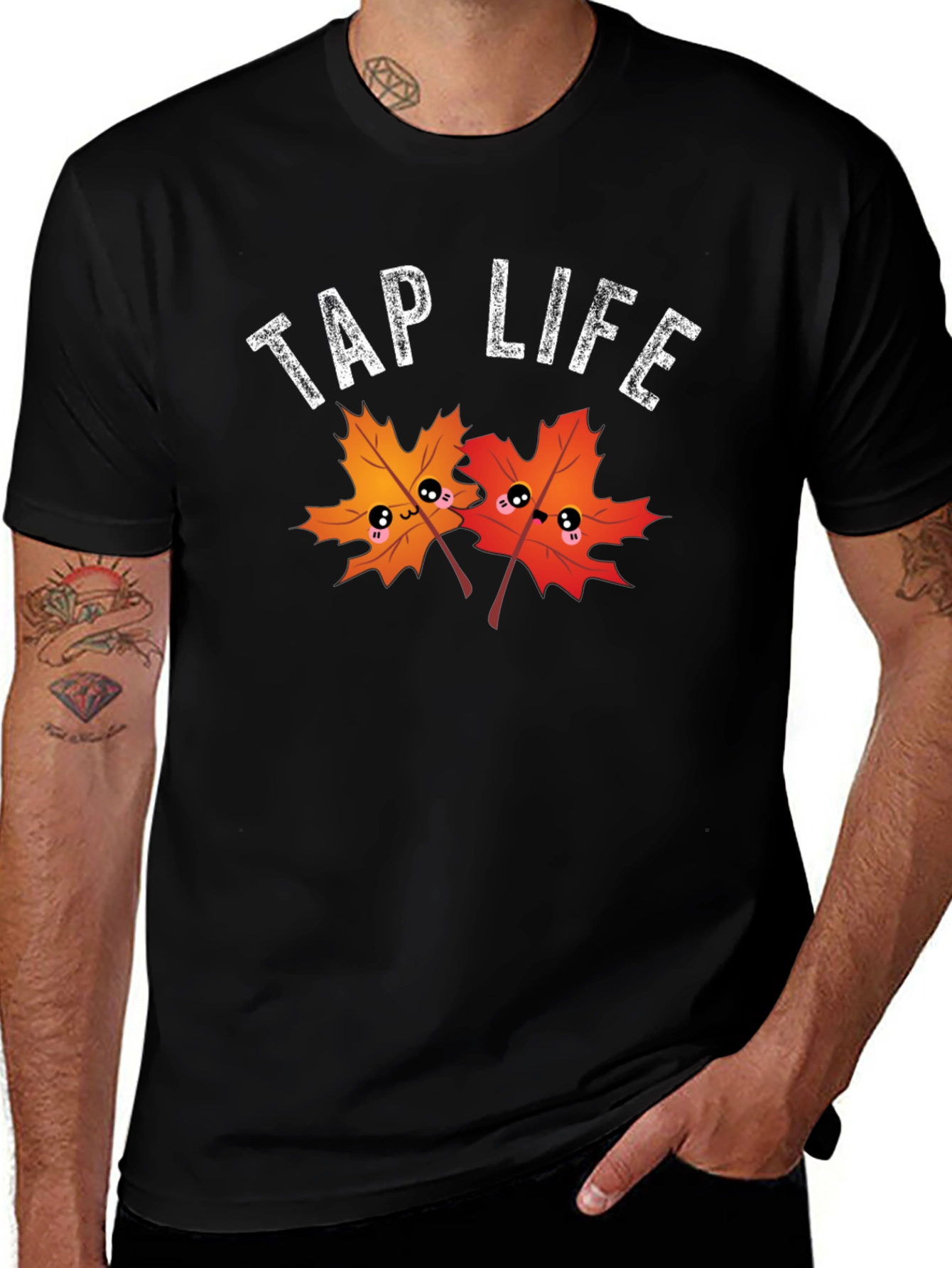 Variant 8 of Tap Life Maple Leaves Graphic T-Shirt