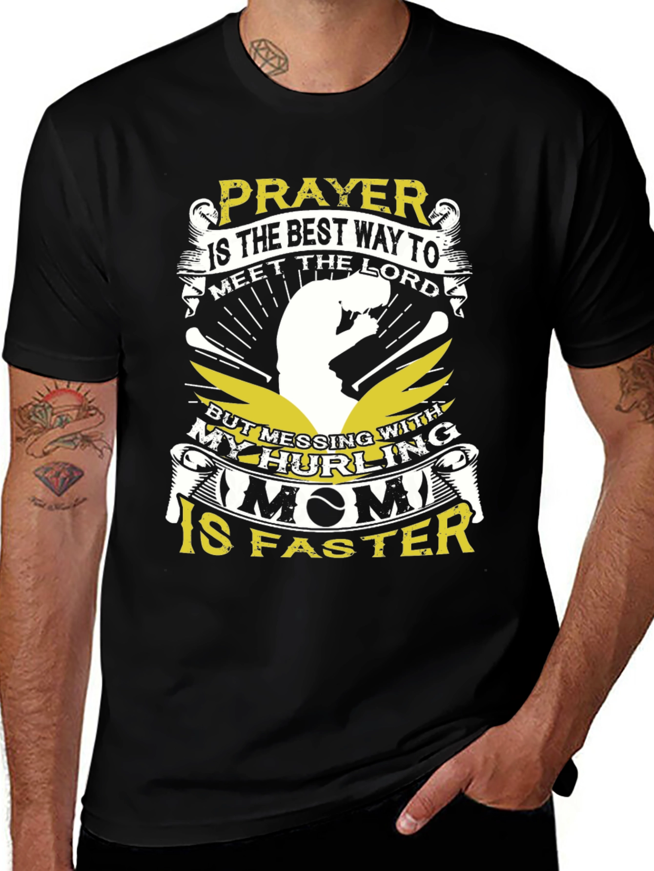Variant 13 of Hurling Mom T-Shirt - Prayer is the Best Way