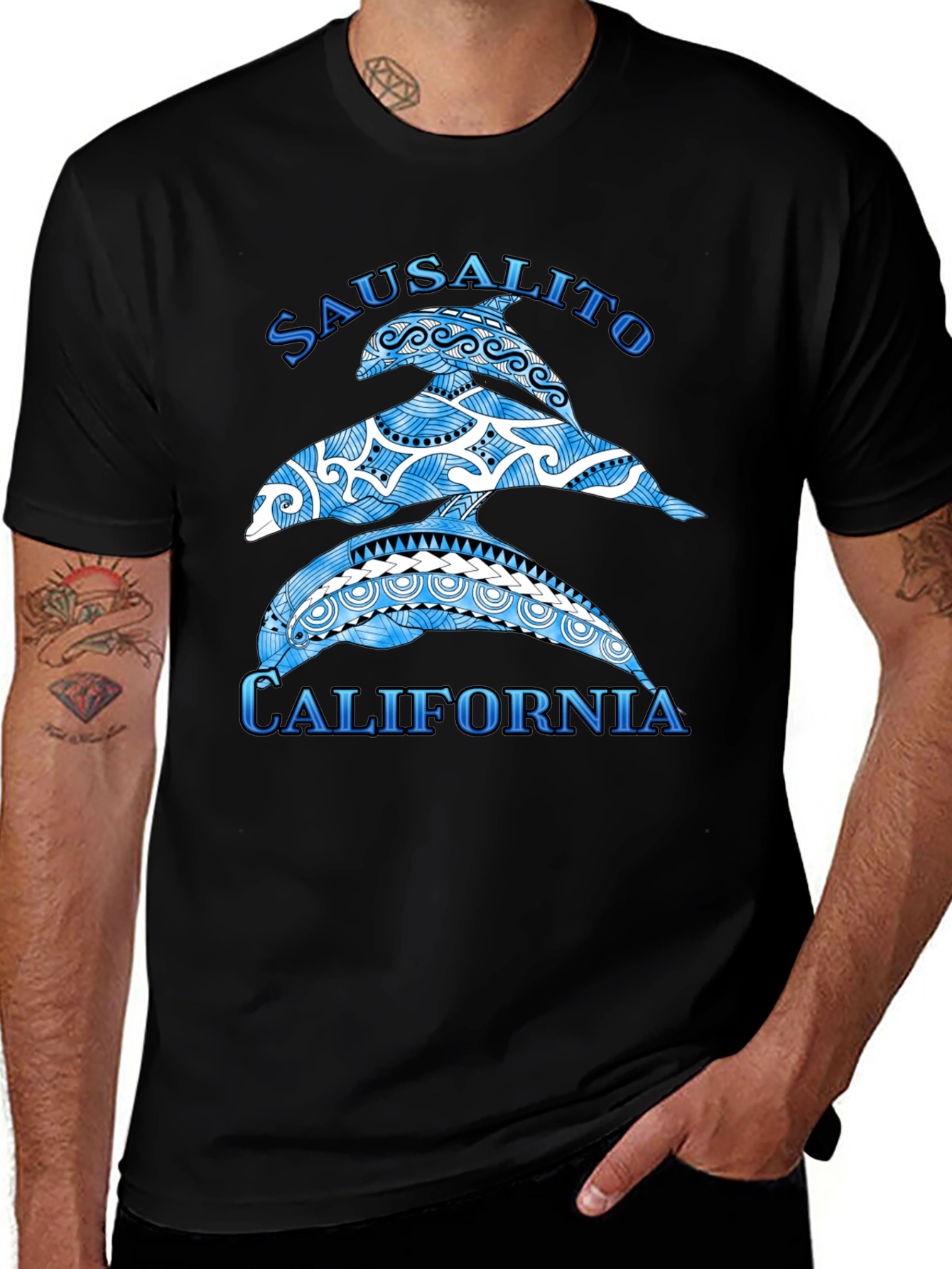 Variant 30 of Sausalito California Dolphin Graphic T-Shirt