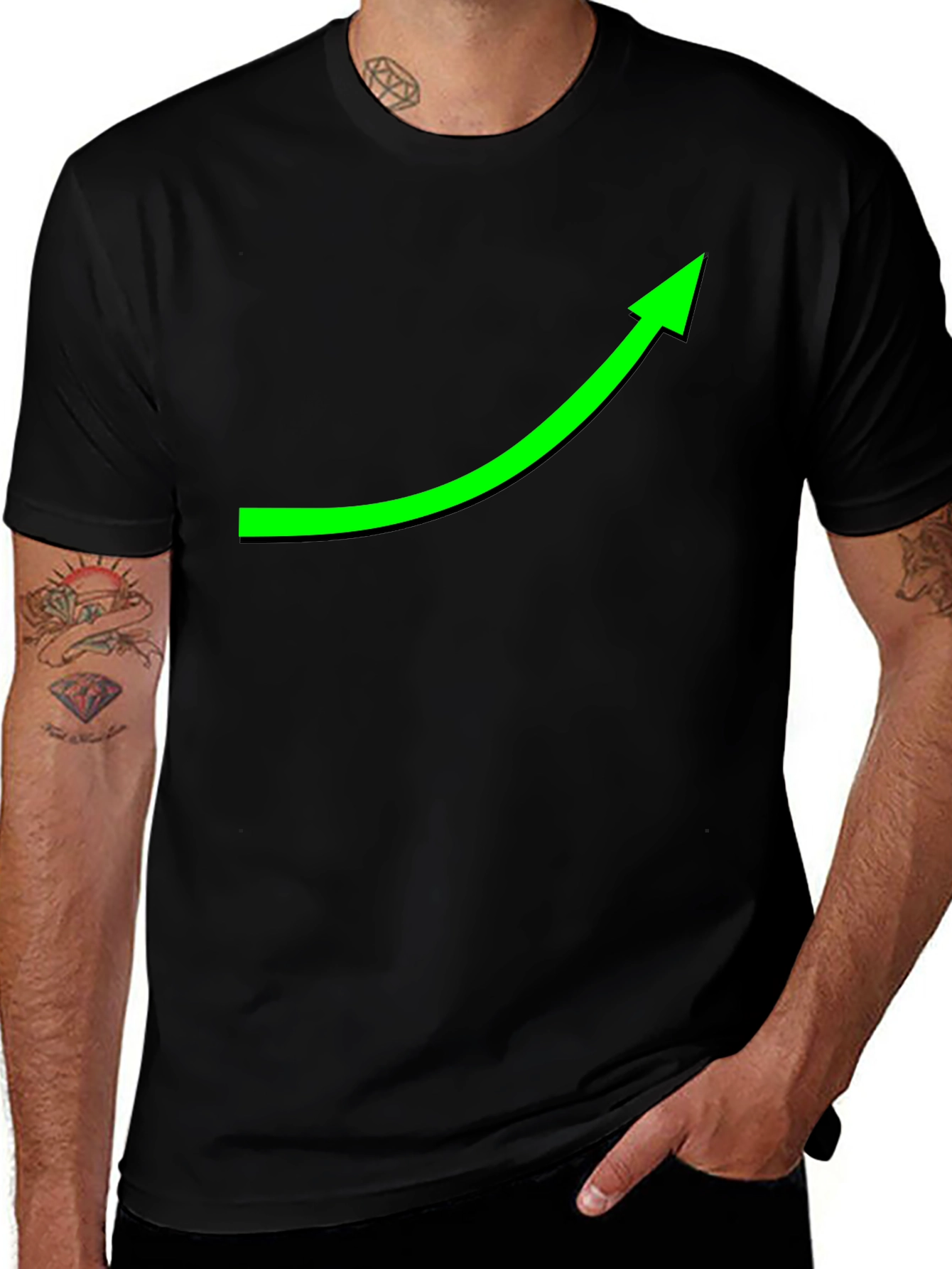 Variant 25 of Upward Trend Tee - Black T-Shirt