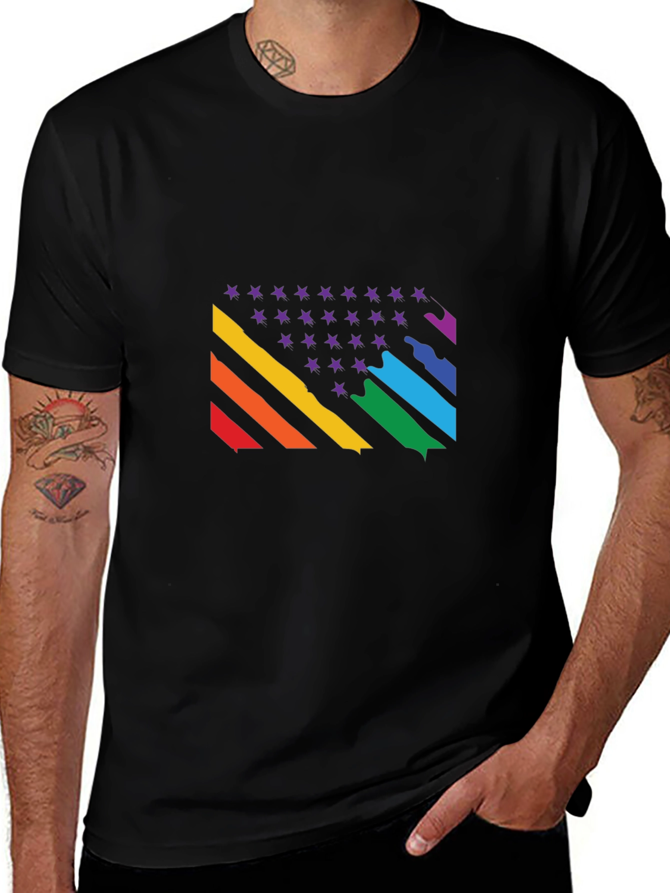 Variant 24 of Rainbow Pride Flag Graphic Tee