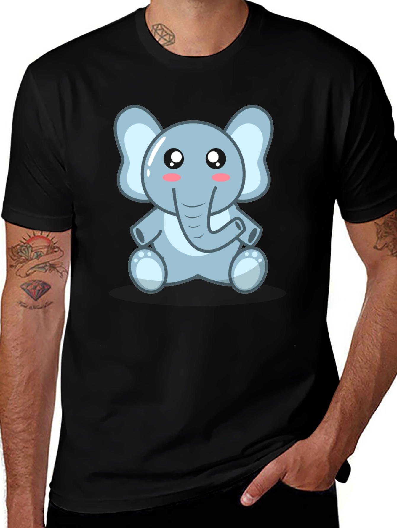 Variant 10 of Cute Elephant Graphic Tee - Soft Cotton Blend
