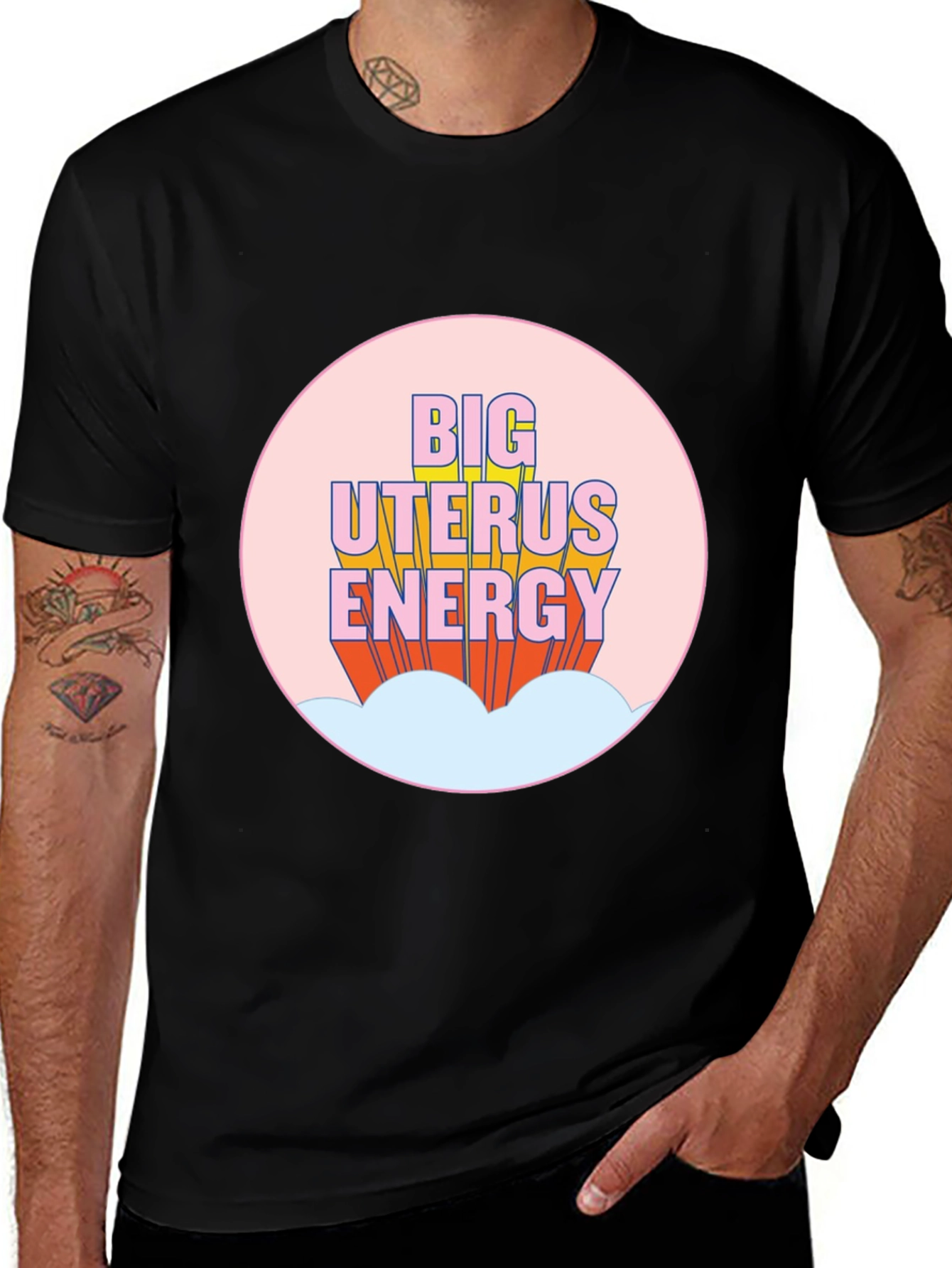 Variant 4 of Big Uterus Energy T-Shirt - Feminist Tee