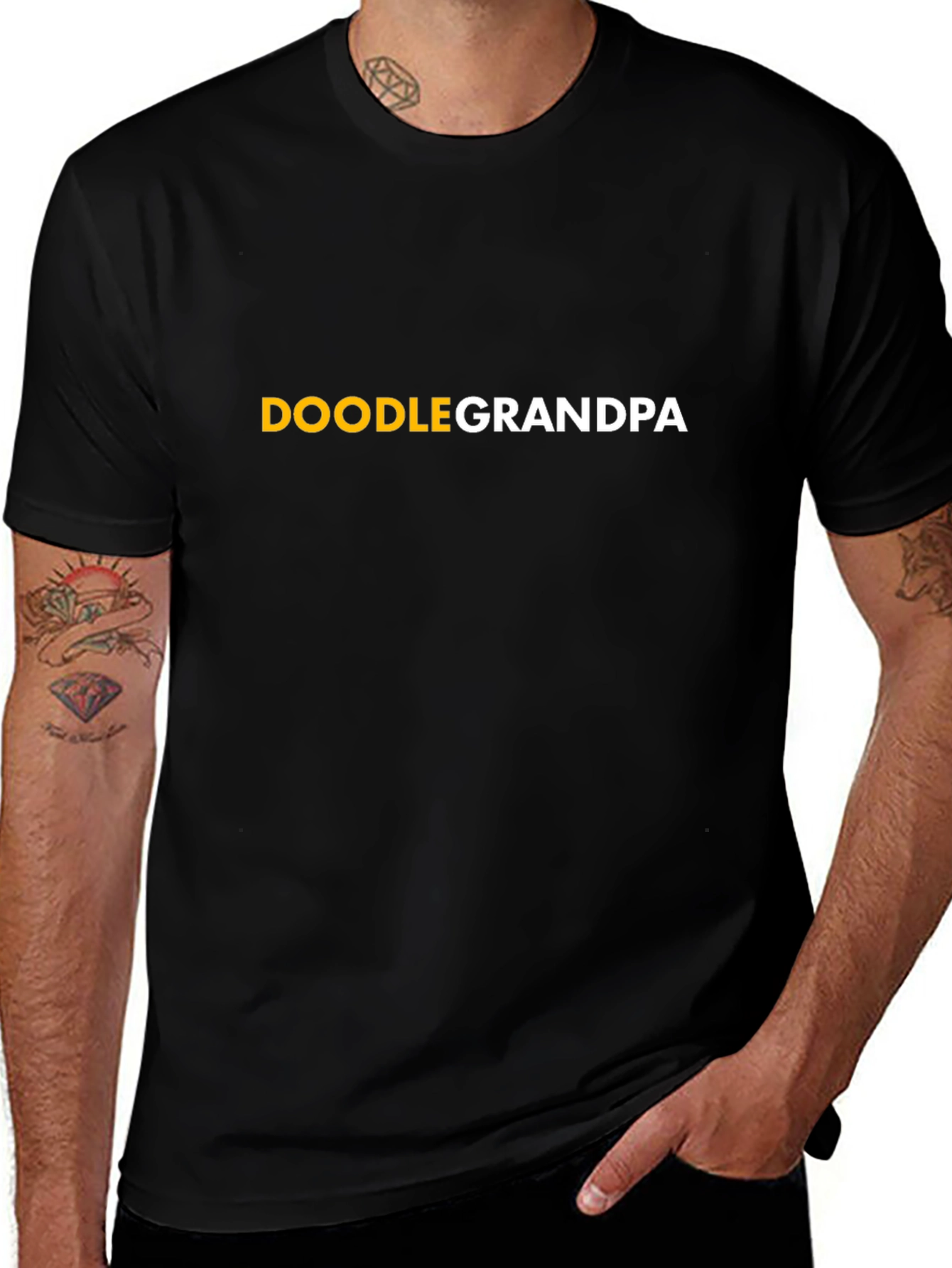 Variant 12 of Doodle Grandpa Graphic T-Shirt