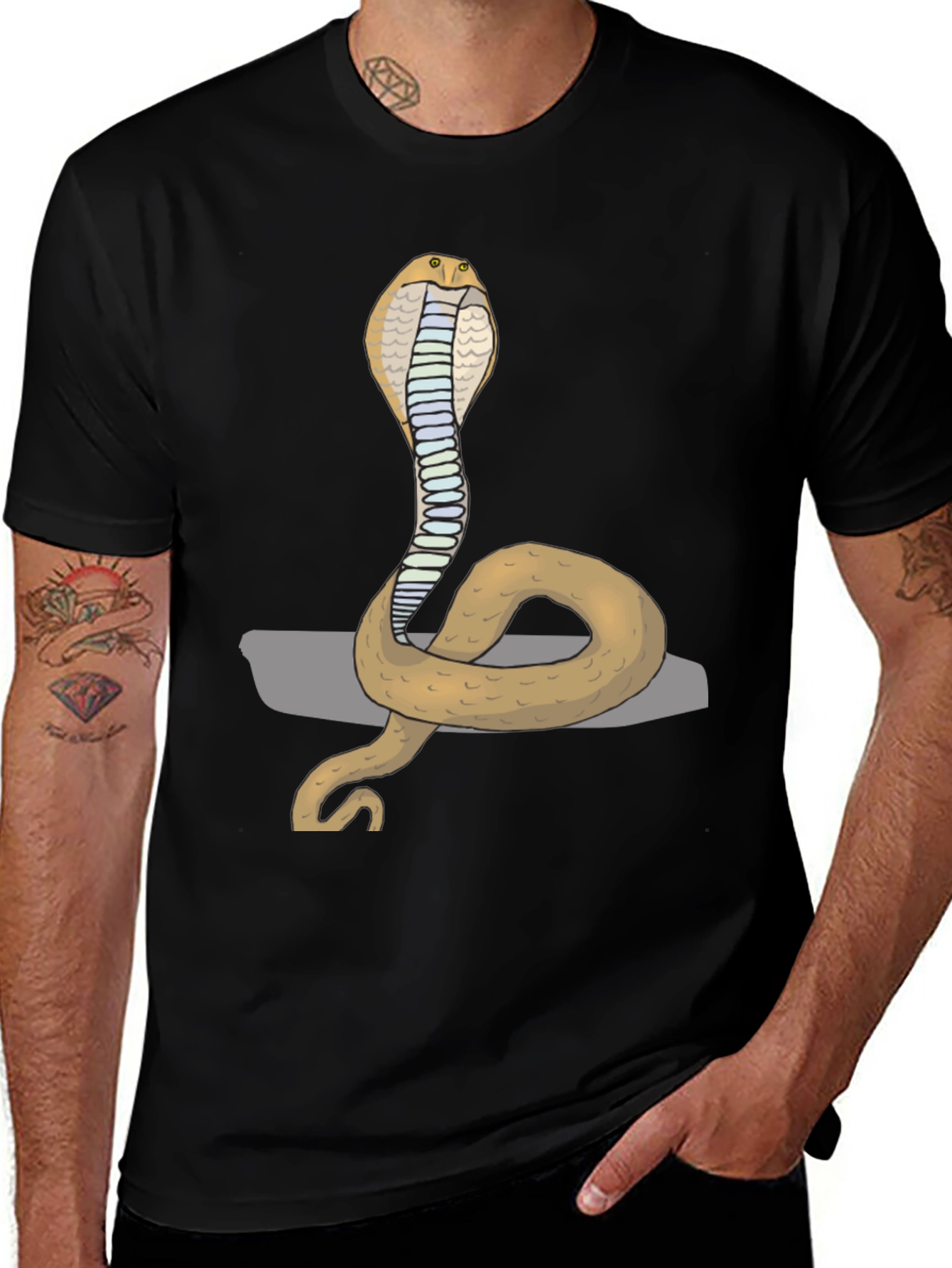 Variant 23 of Cobra Graphic Print T-Shirt - Cool Snake Tee