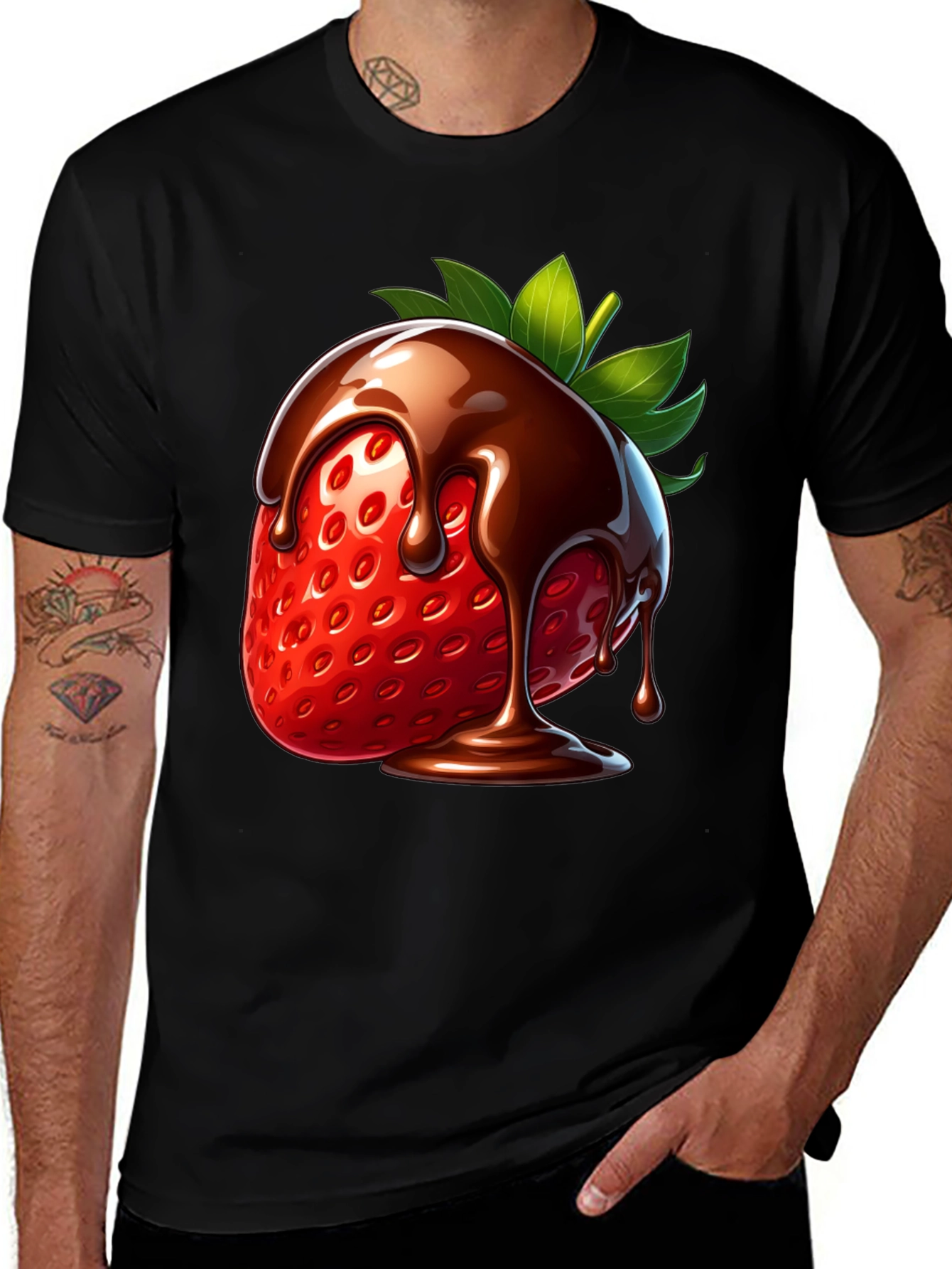 Variant 27 of Chocolate Strawberry Graphic Tee