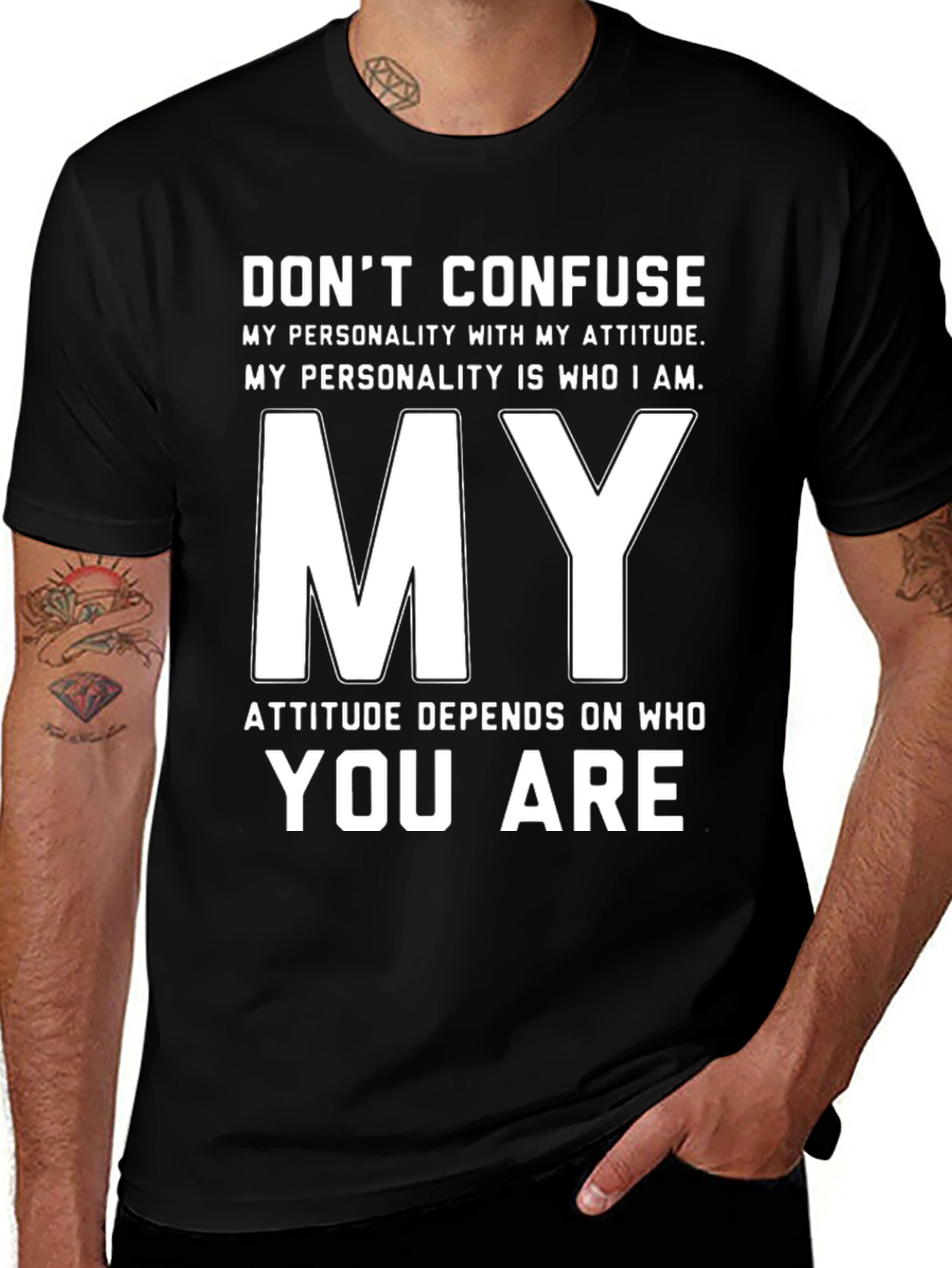 Variant 9 of Don't Confuse My Attitude Graphic T-Shirt