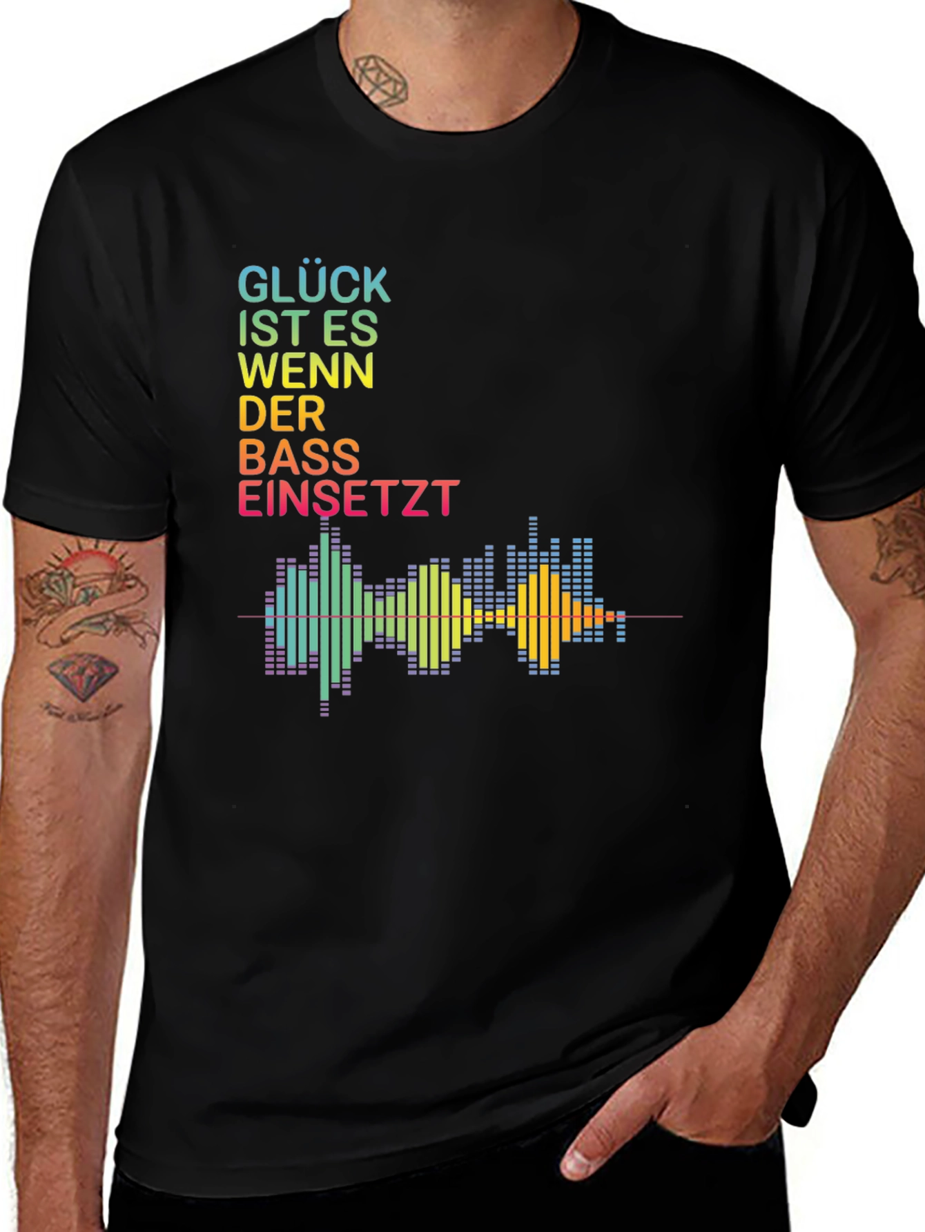 Bass Sound Wave Graphic T-Shirt
