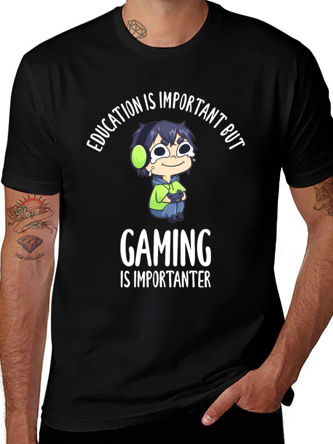 Variant 23 of Education vs Gaming Graphic Tee