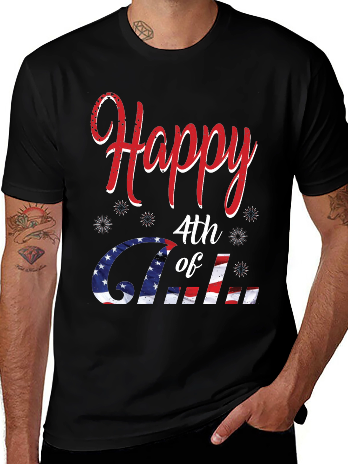 Variant 12 of Happy 4th of July Graphic Tee