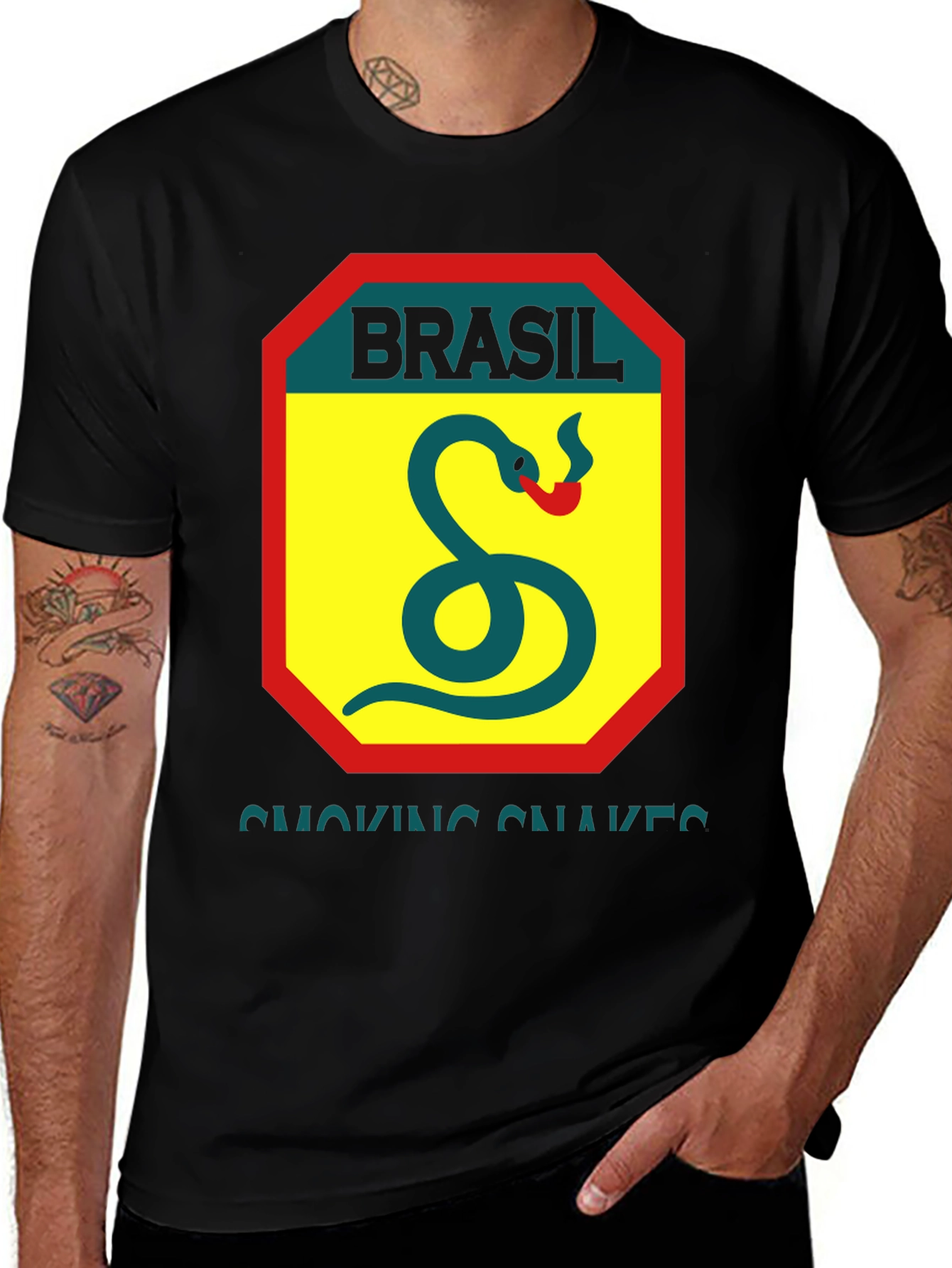 Brasil Smoking Snakes Graphic Tee