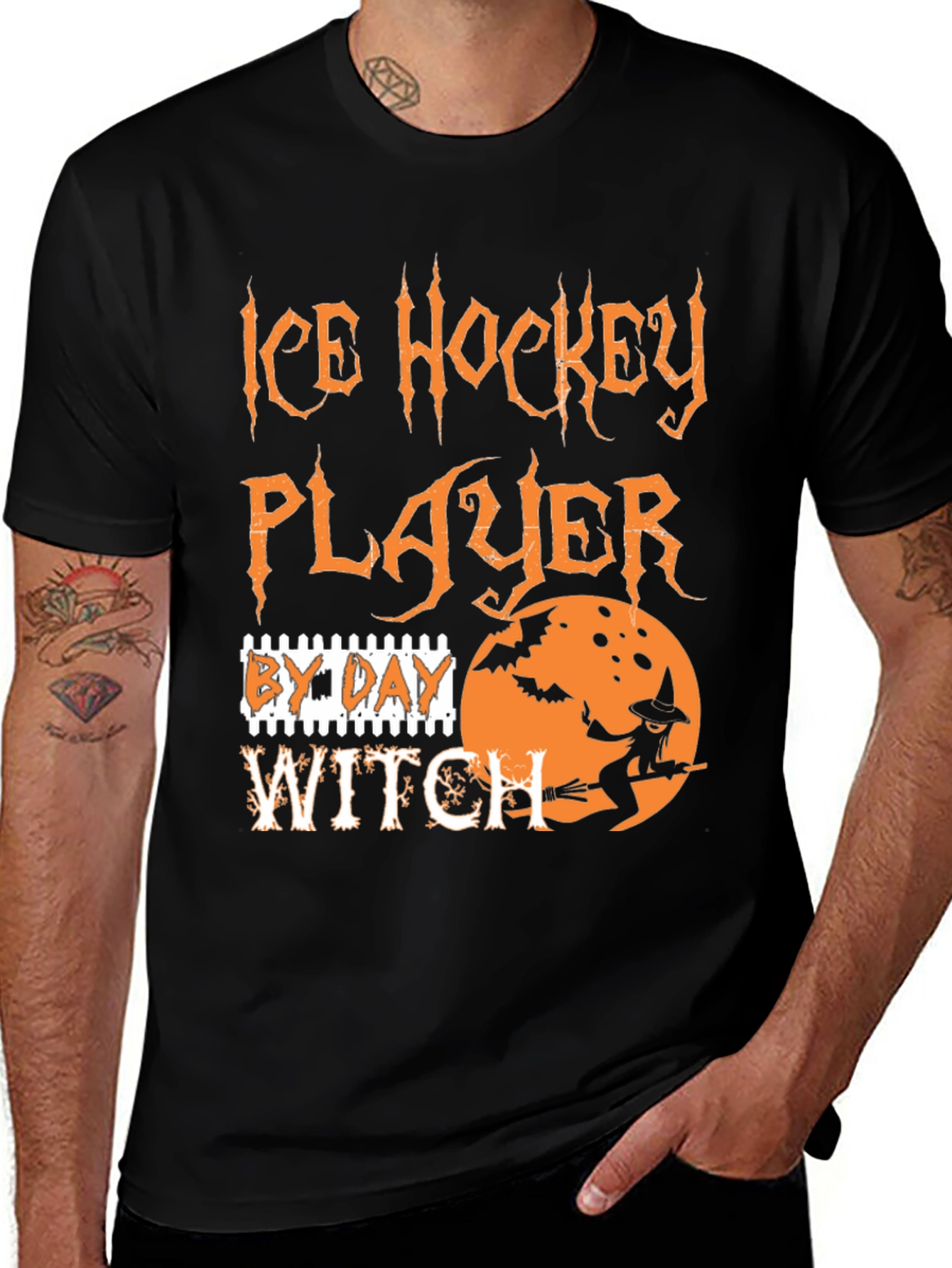 Variant 19 of Ice Hockey Player By Day Witch T-Shirt