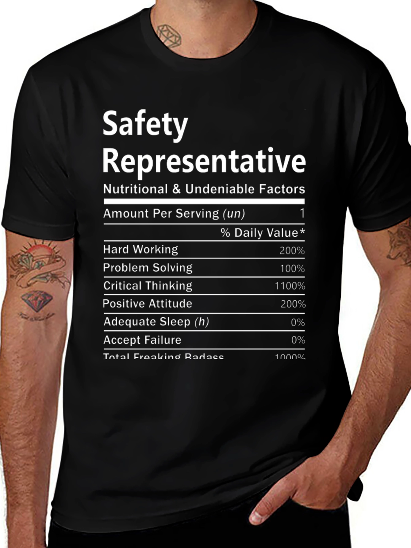 Safety Representative T-Shirt: Nutritional Facts