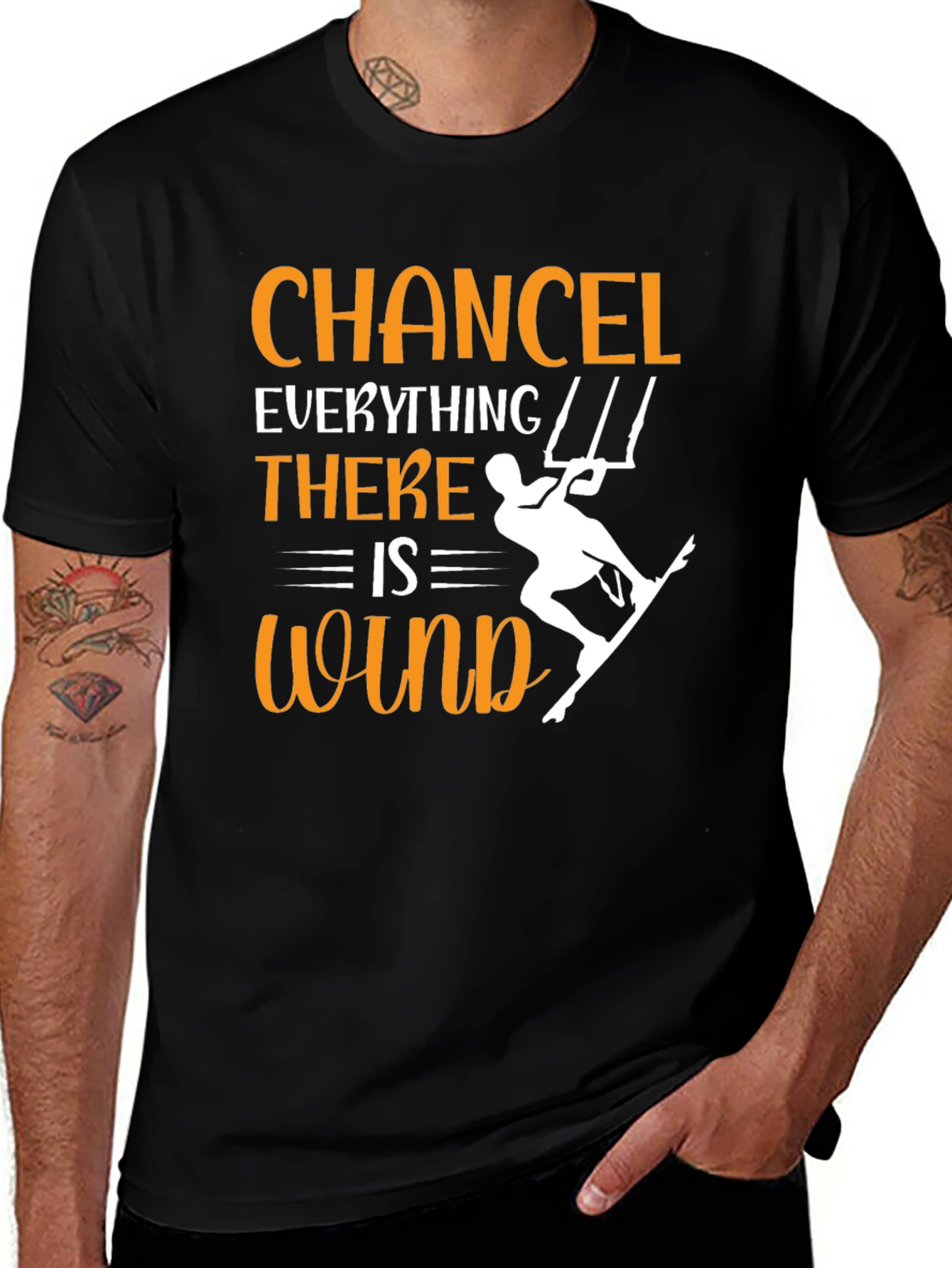 Variant 19 of Cancel Everything There Is Wind Kitesurfing T-Shirt