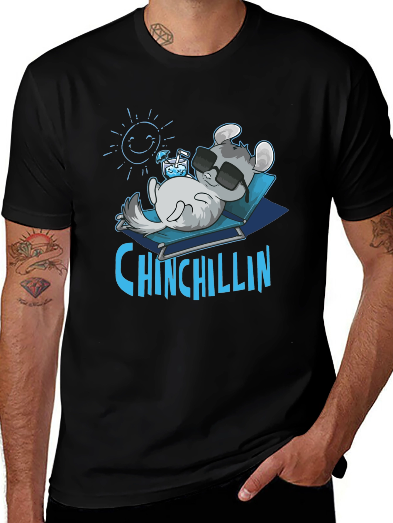 Variant 28 of Chinchillin' Graphic T-Shirt - Cool Summer Vibes