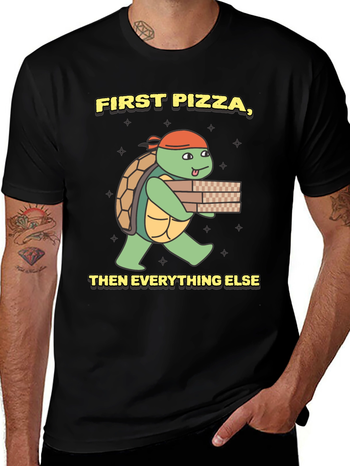 Variant 8 of First Pizza Then Everything Else Turtle T-Shirt