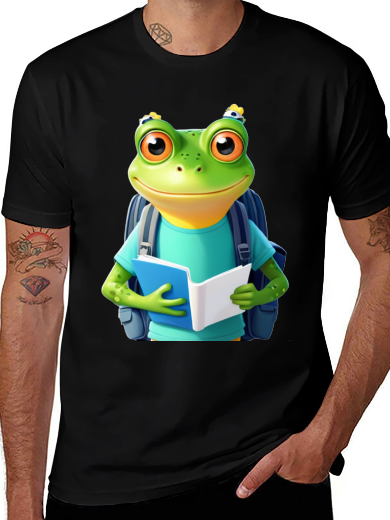 Variant 23 of Frog Student T-Shirt - Back to School