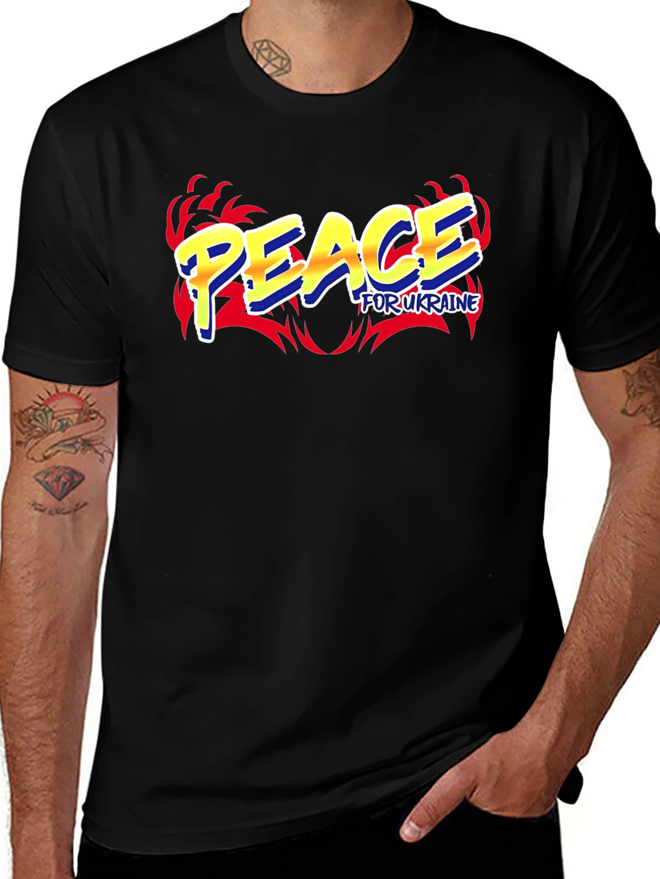 Peace For Ukraine Graphic T-Shirt
