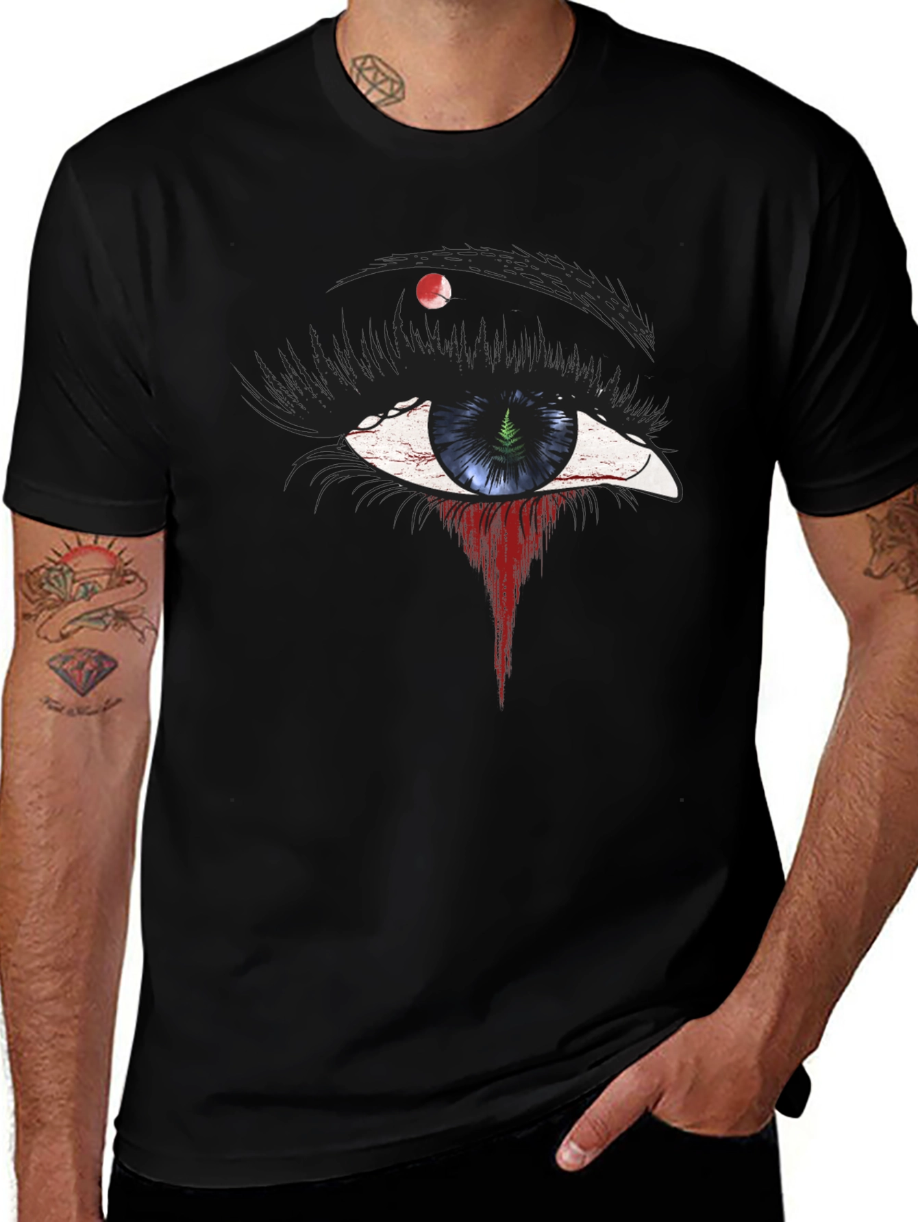 Variant 5 of Eye Graphic Black T-Shirt