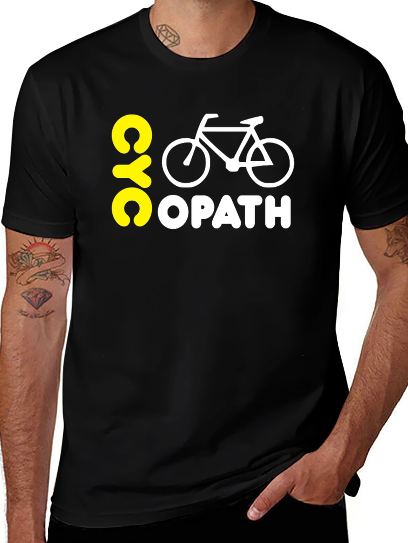 Variant 12 of Cycopath Funny Bike T-Shirt - Black