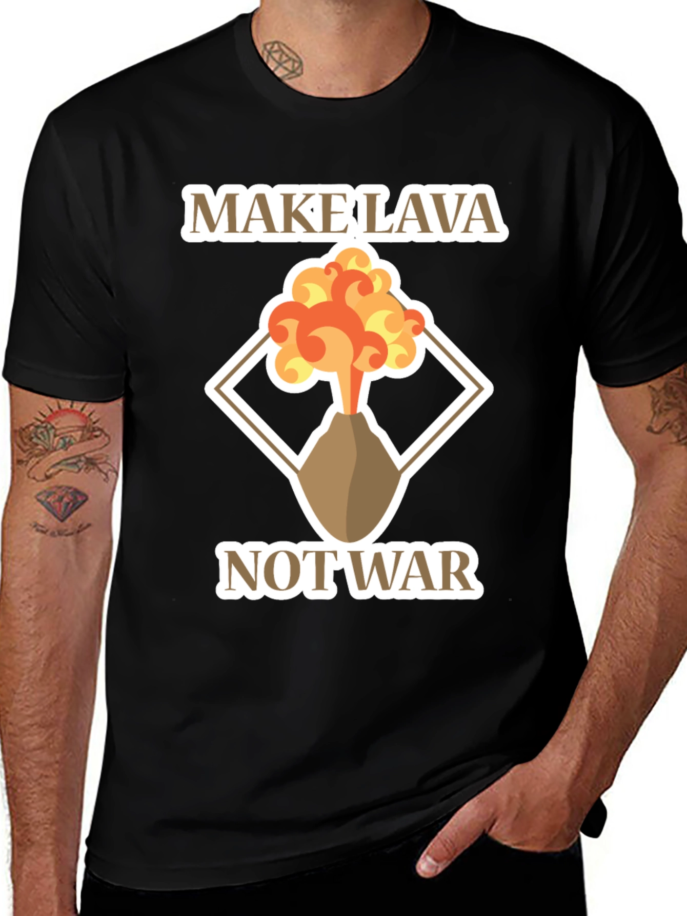 Variant 27 of Make Lava Not War Graphic Tee