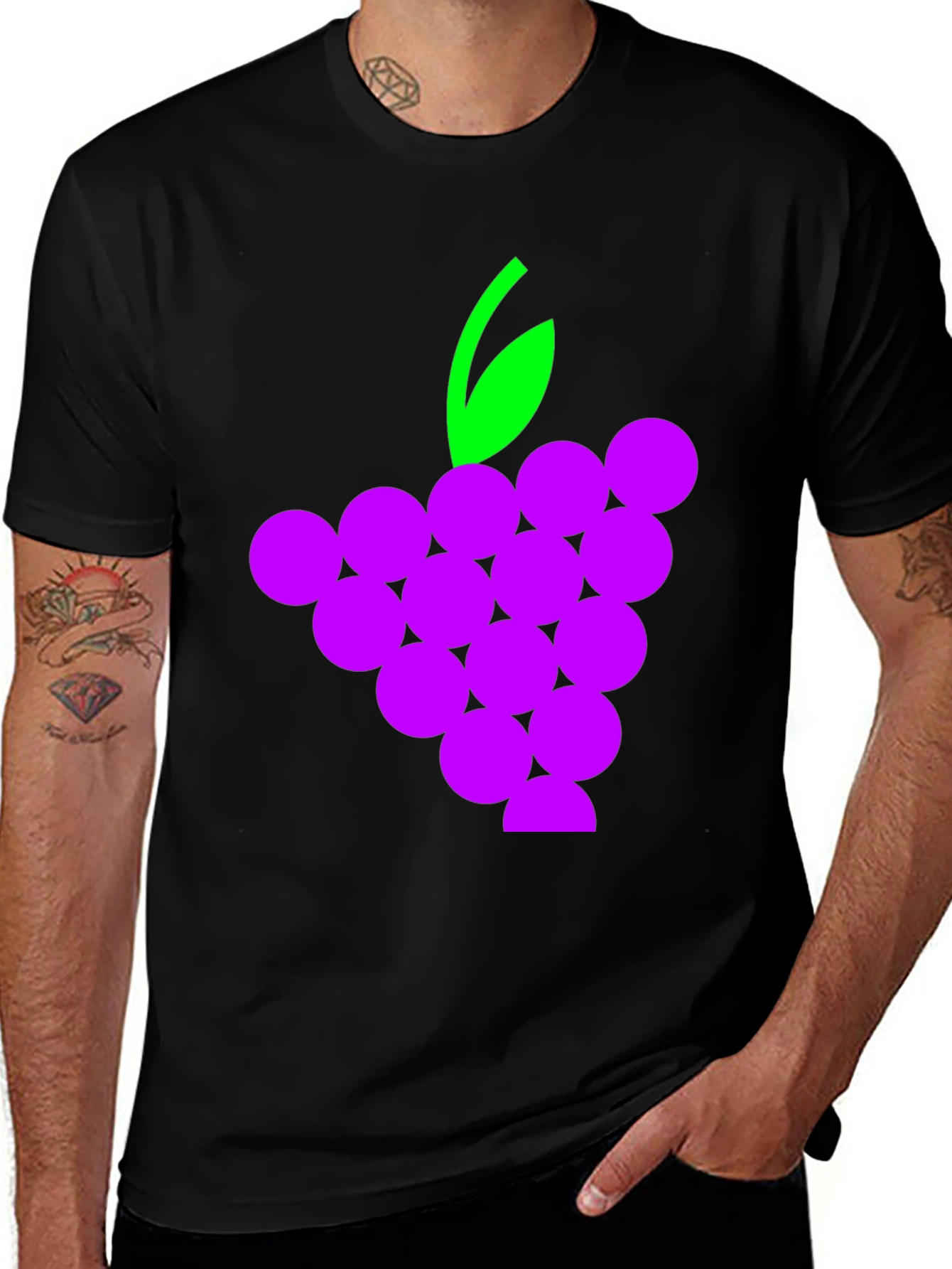 Variant 16 of Grape Graphic T-Shirt - Trendy Casual Wear