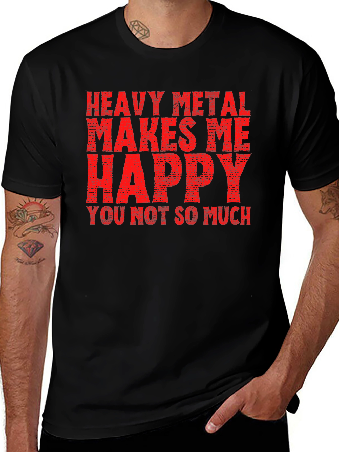 Variant 15 of Heavy Metal Makes Me Happy Graphic T-Shirt