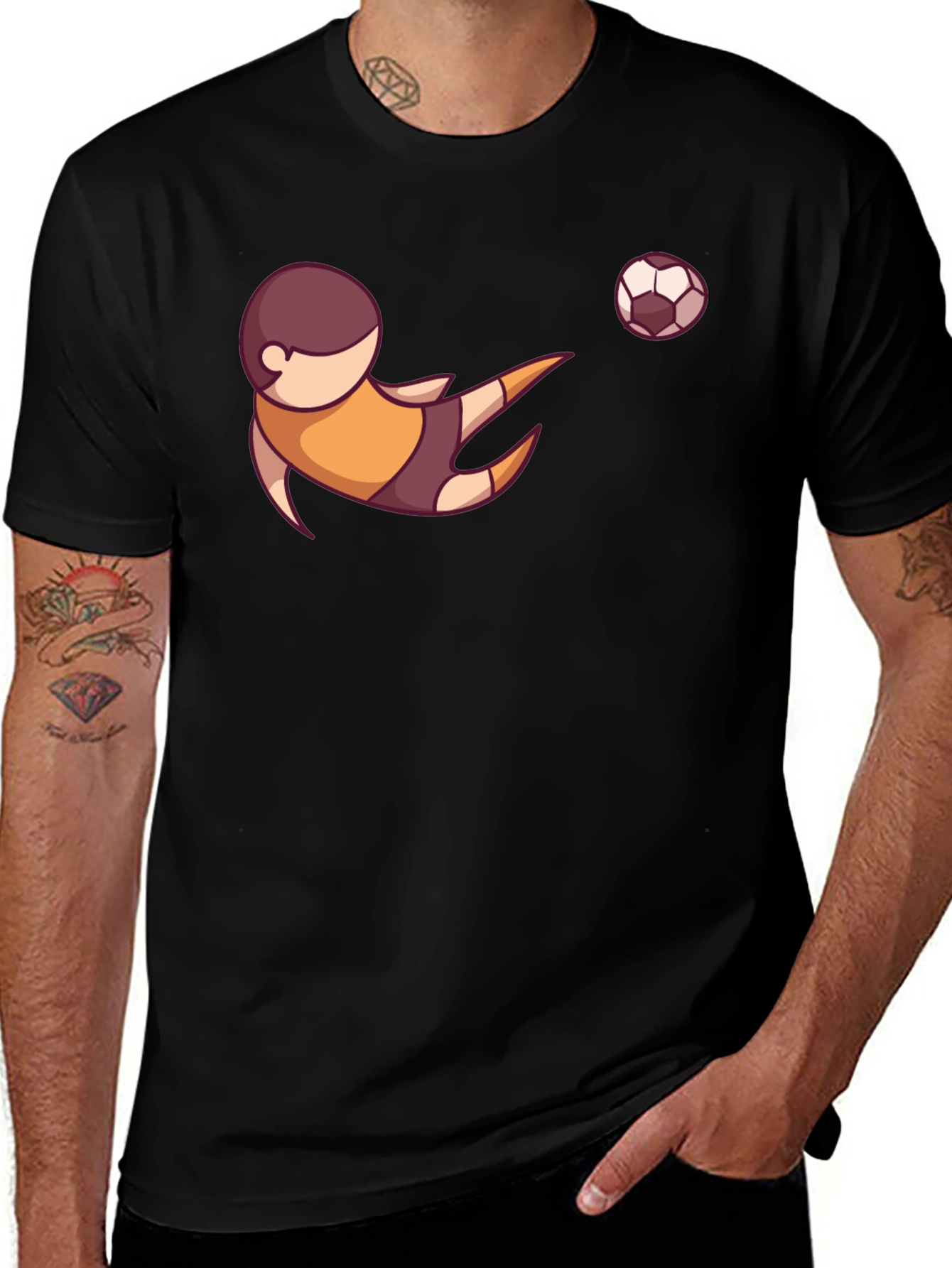 Variant 12 of Soccer Player Kick T-Shirt