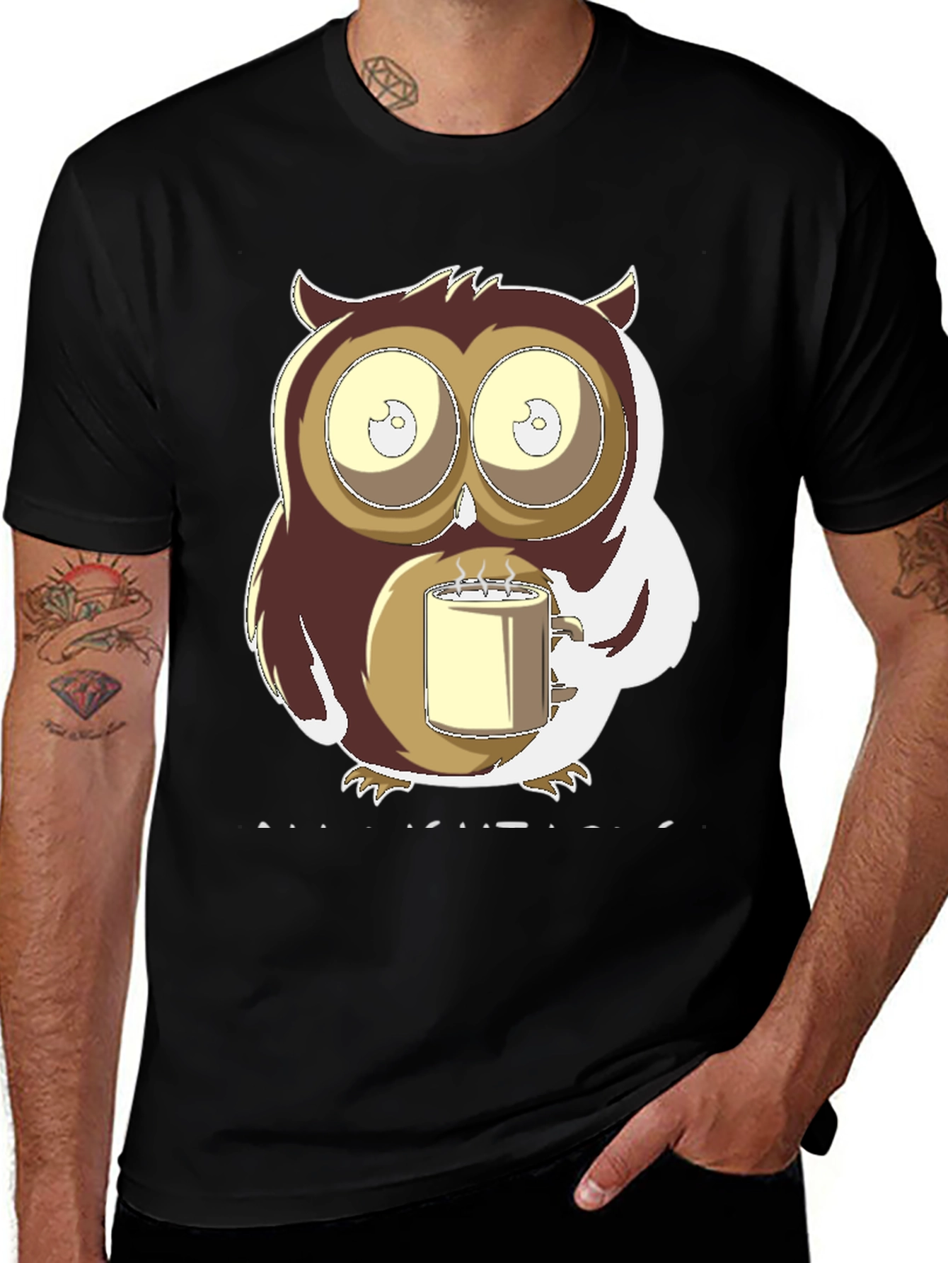 Variant 24 of Owl Coffee Lover Graphic T-Shirt