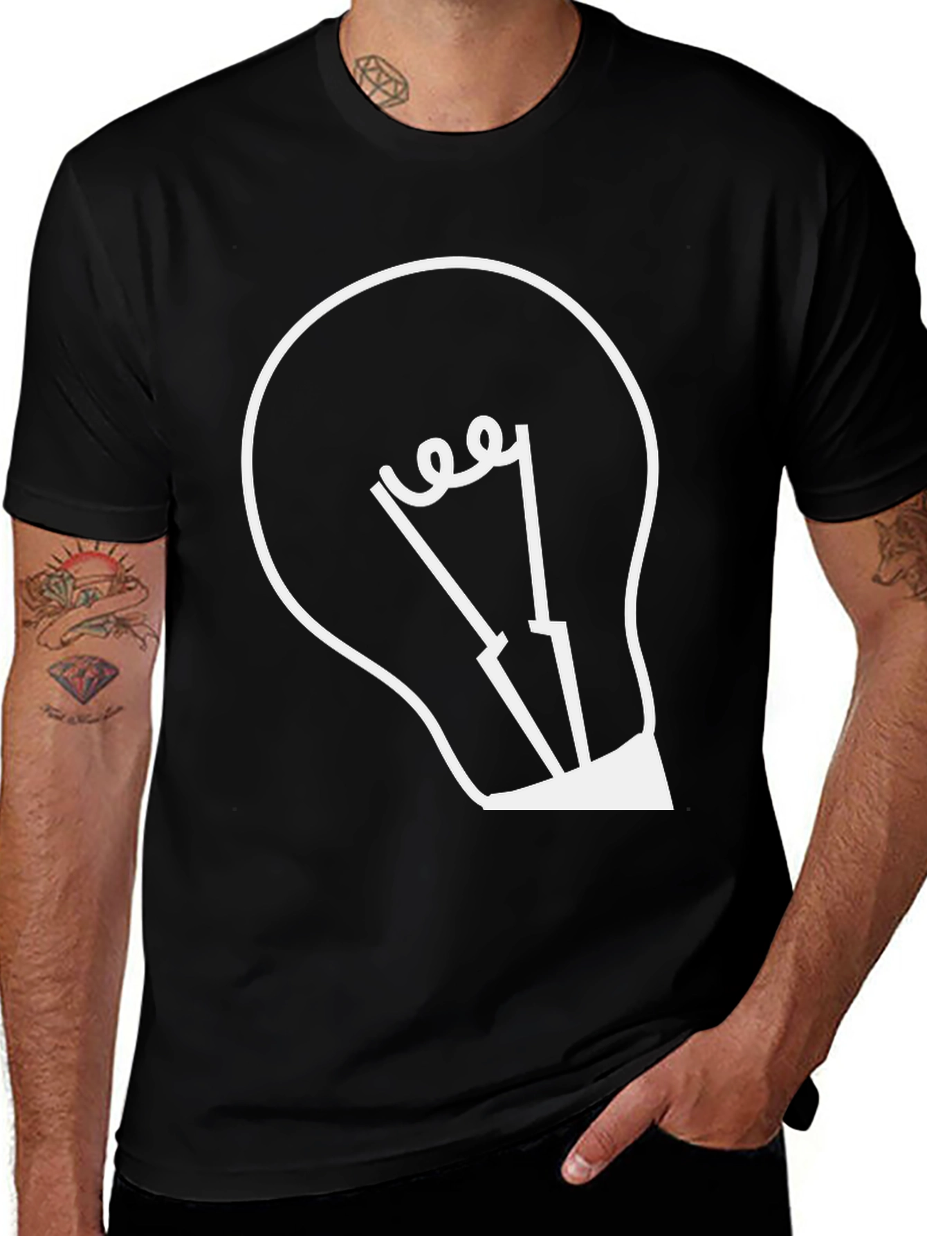 Variant 30 of Light Bulb Graphic Tee - Modern Design T-Shirt