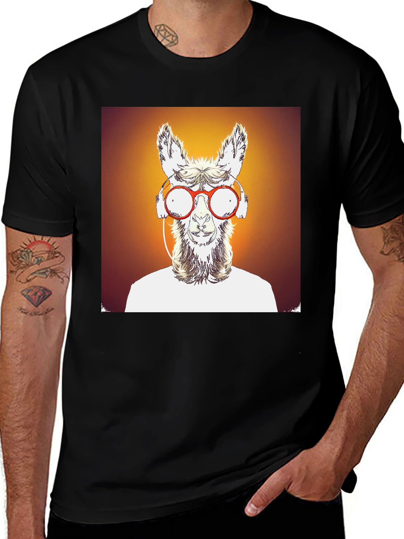 Variant 6 of Llama Graphic Tee - Cool, Funky Design