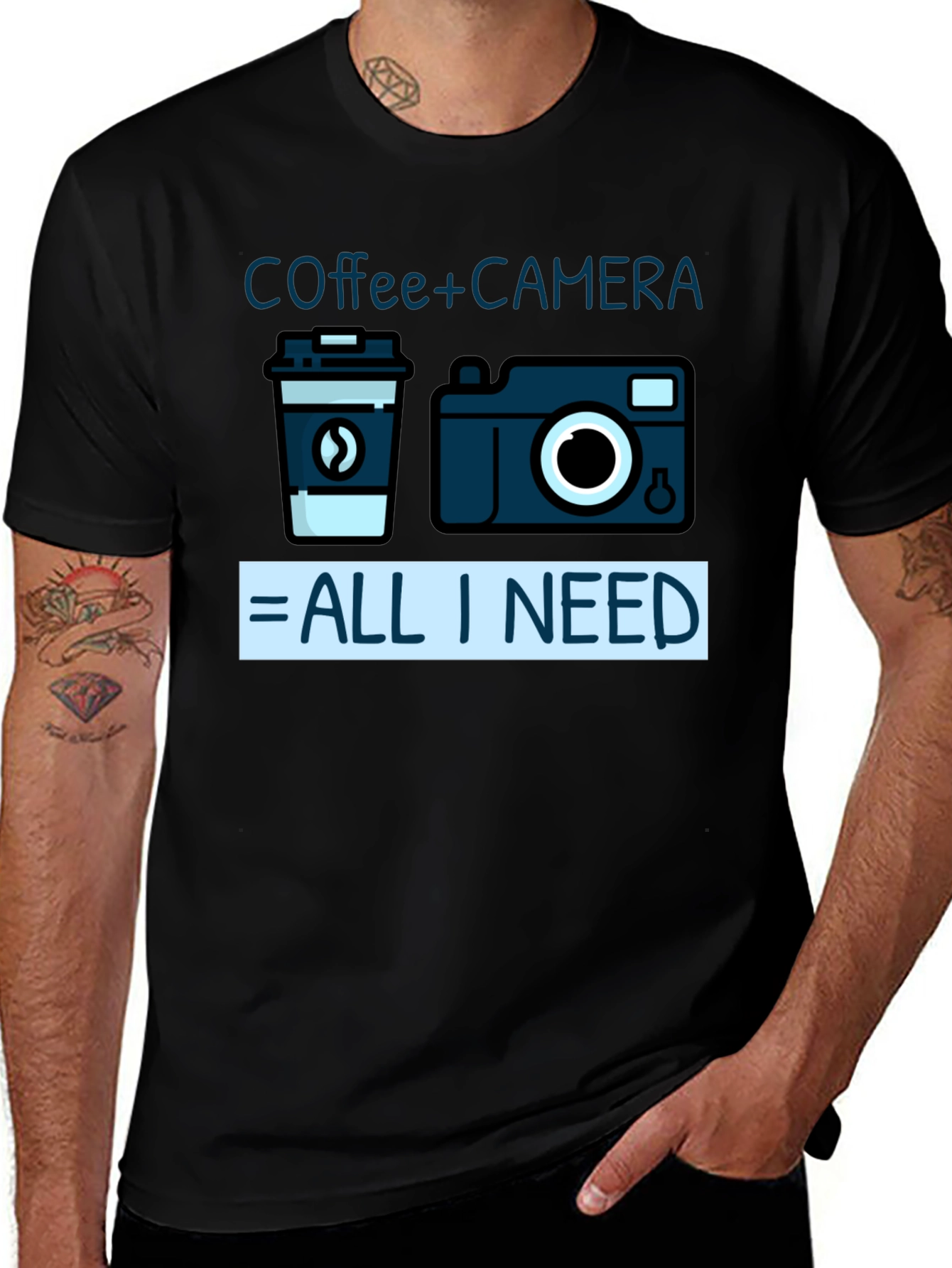 Coffee & Camera T-Shirt - All I Need Graphic Tee