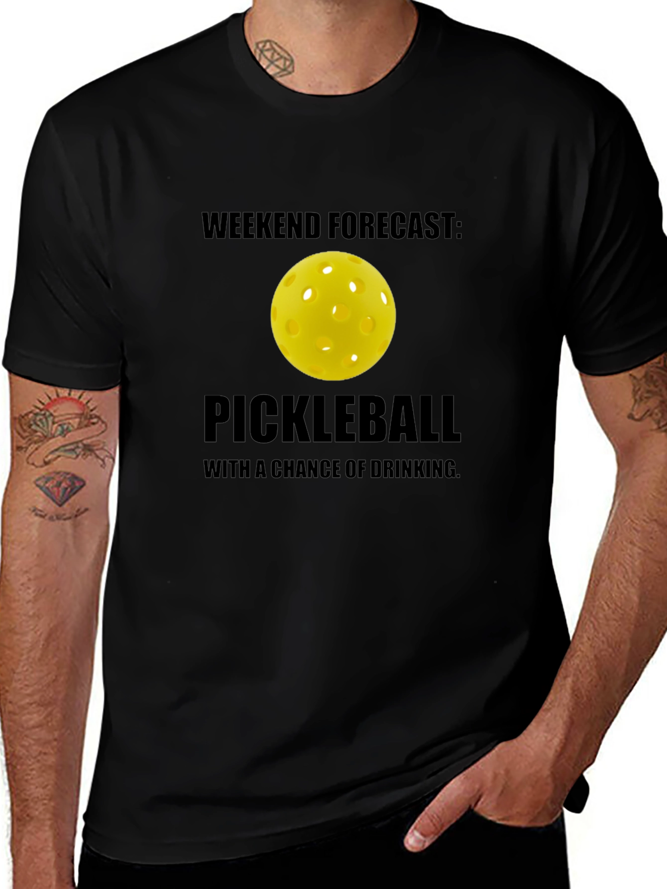 Pickleball & Drinks T-Shirt - Weekend Forecast