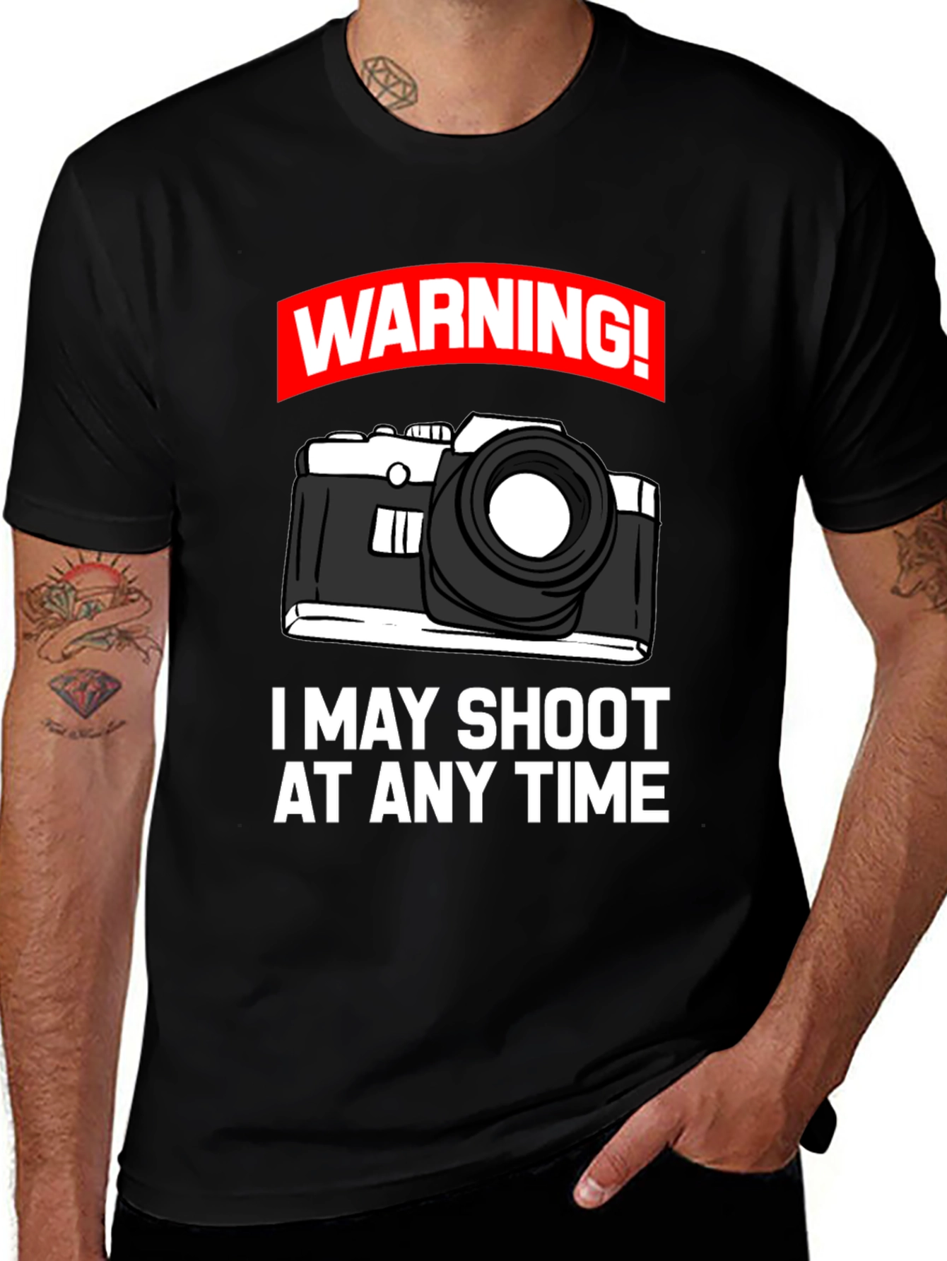 Variant 22 of Warning: May Shoot At Any Time T-Shirt