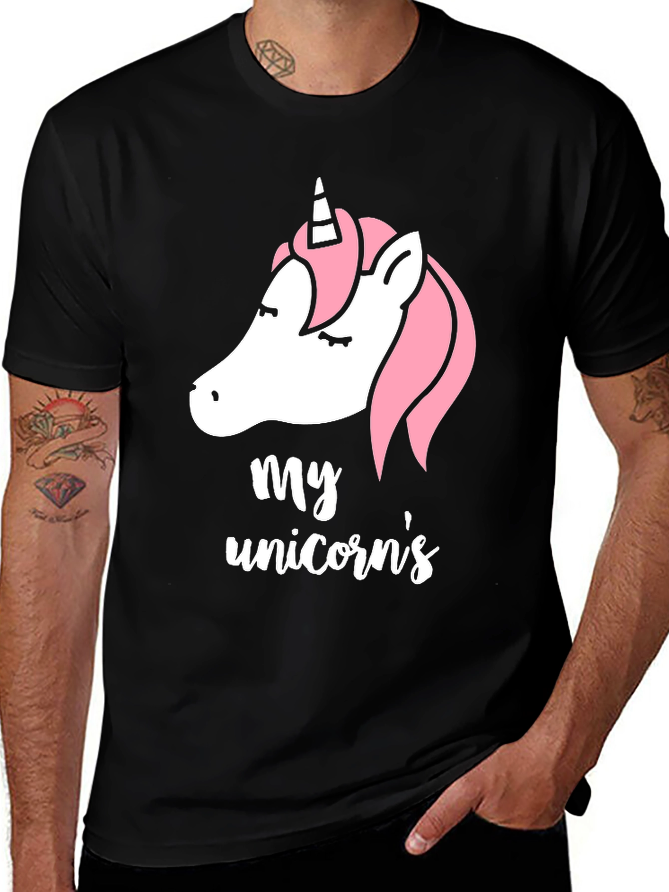 Variant 7 of My Unicorn's T-Shirt | Black Tee