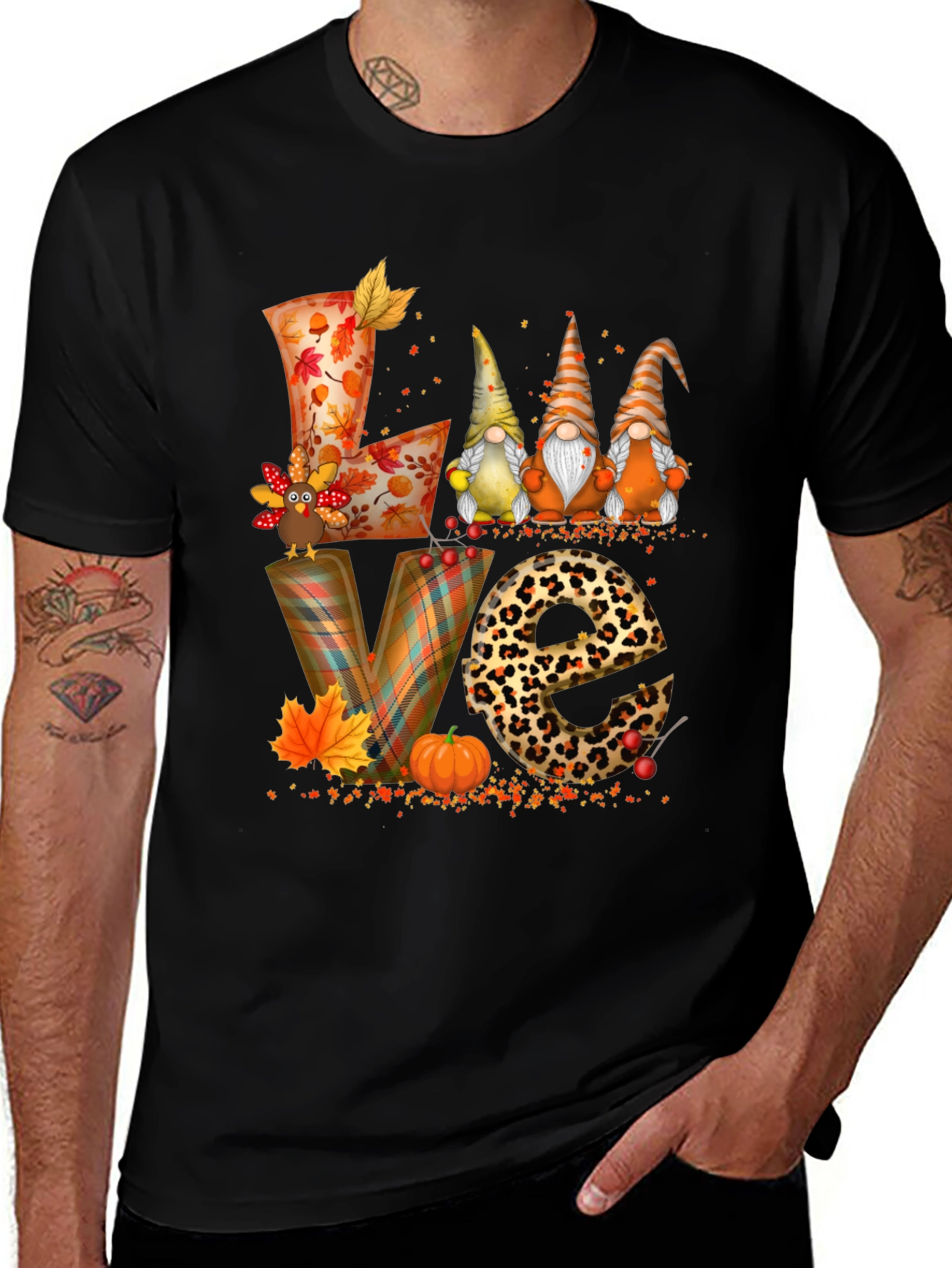 Variant 3 of Fall Thanksgiving LOVE Graphic Tee