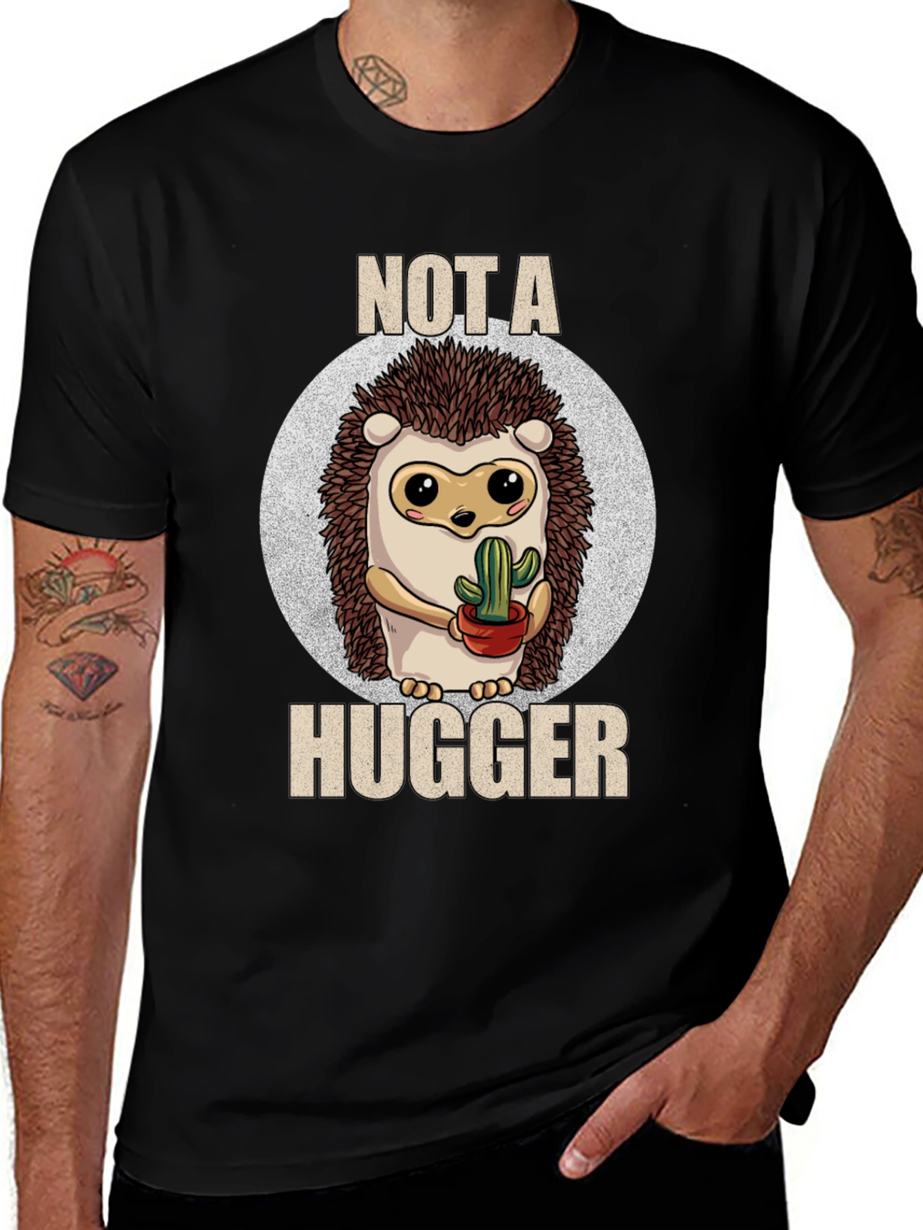Variant 16 of Not a Hugger Hedgehog T-Shirt