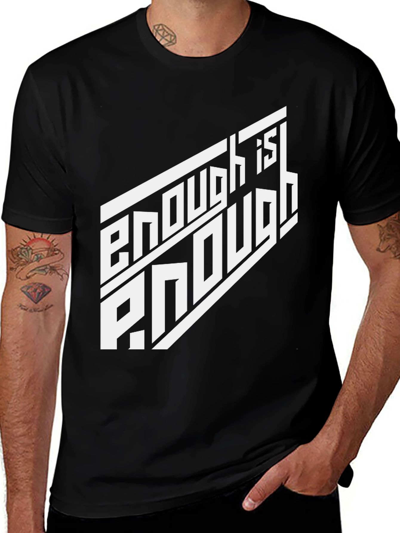Variant 22 of Enough is Enough Graphic Tee - Black