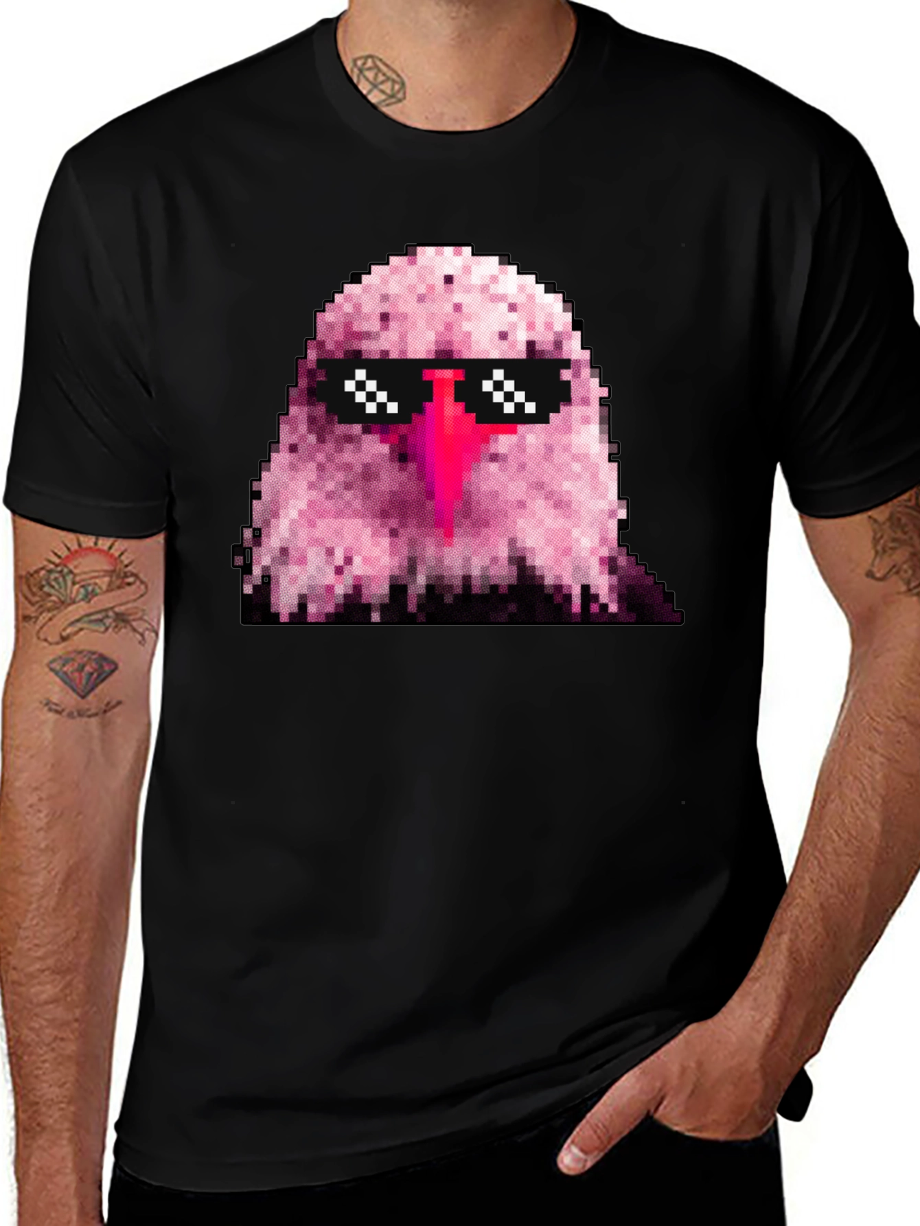 Variant 11 of Pixel Eagle T-Shirt with Thug Life Glasses