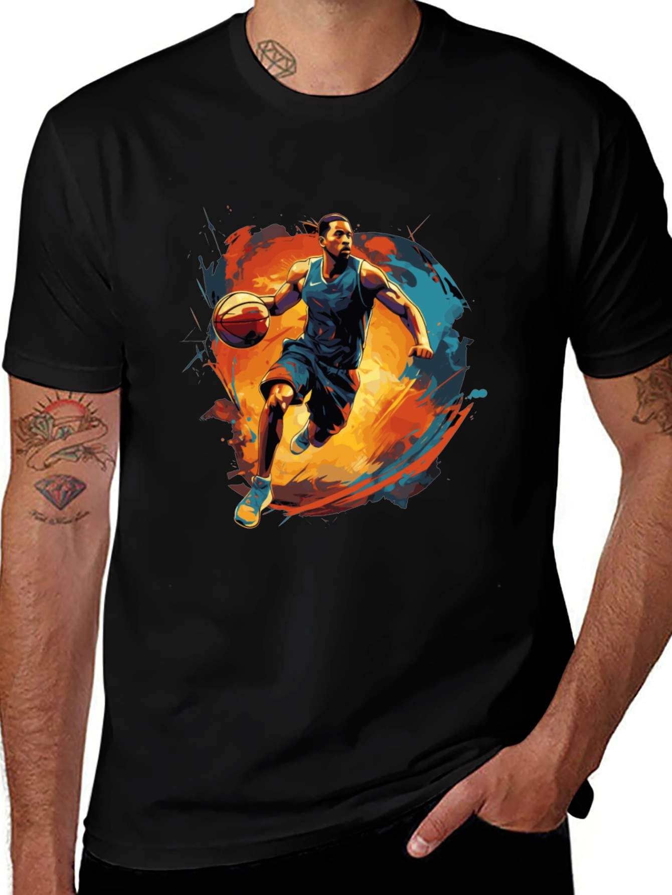 Variant 14 of Basketball Player Graphic Tee