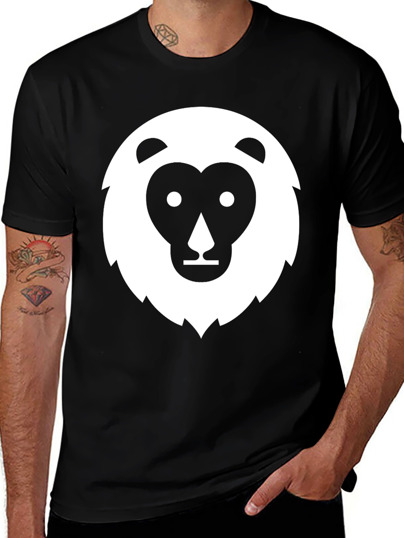 Variant 17 of Lion Graphic Tee - Black Unisex T-Shirt