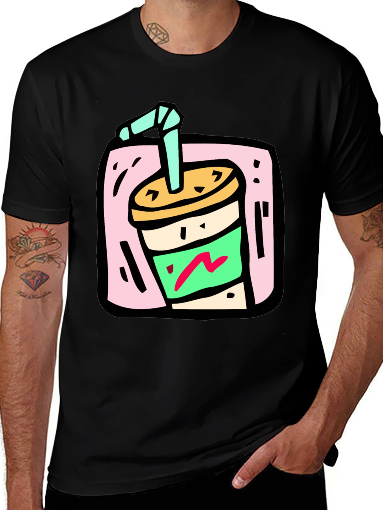 Variant 15 of Retro Soda Graphic Tee - Black