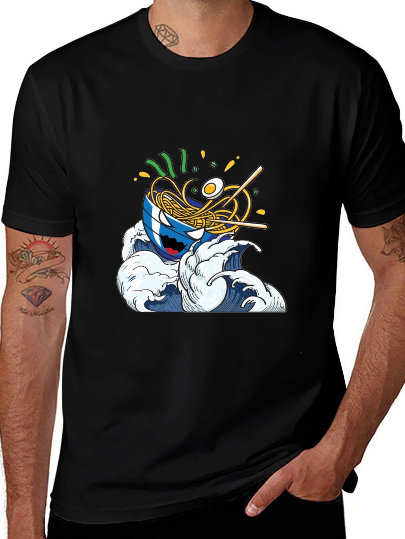Variant 7 of Ramen Wave Graphic Tee - Cool Anime Style