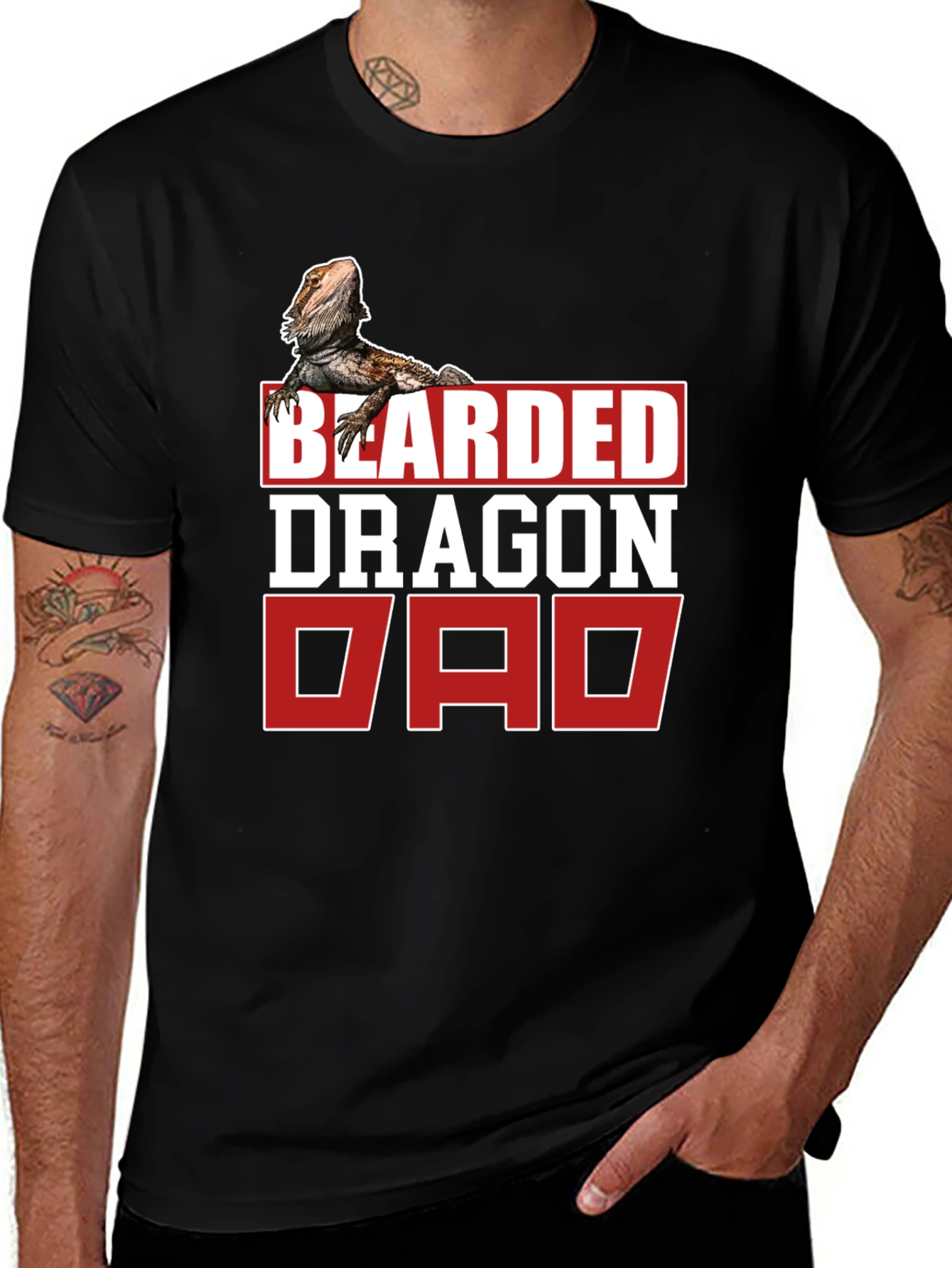 Variant 28 of Bearded Dragon Dad T-Shirt - Perfect Reptile Lover Gift