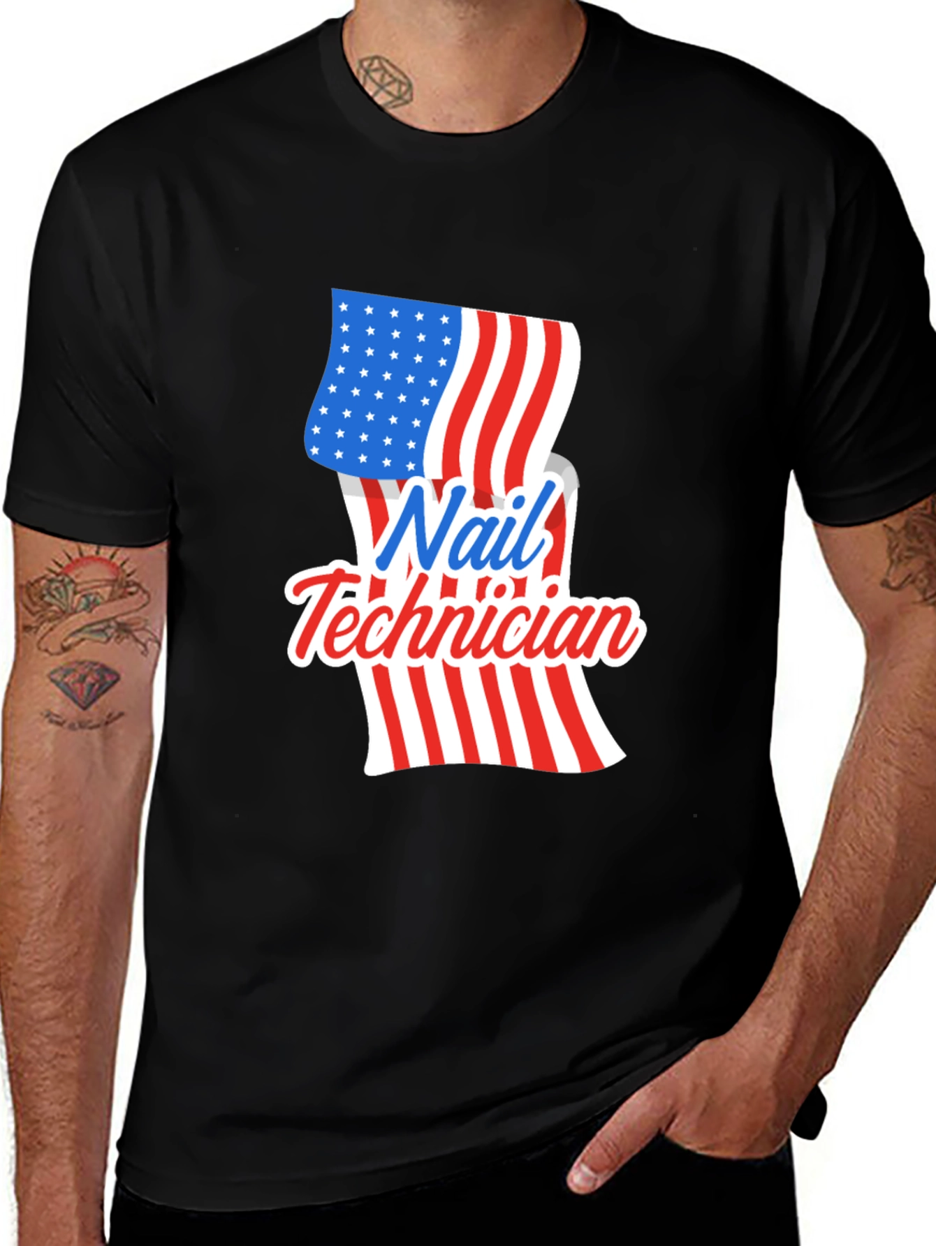 Nail Technician Patriotic T-Shirt