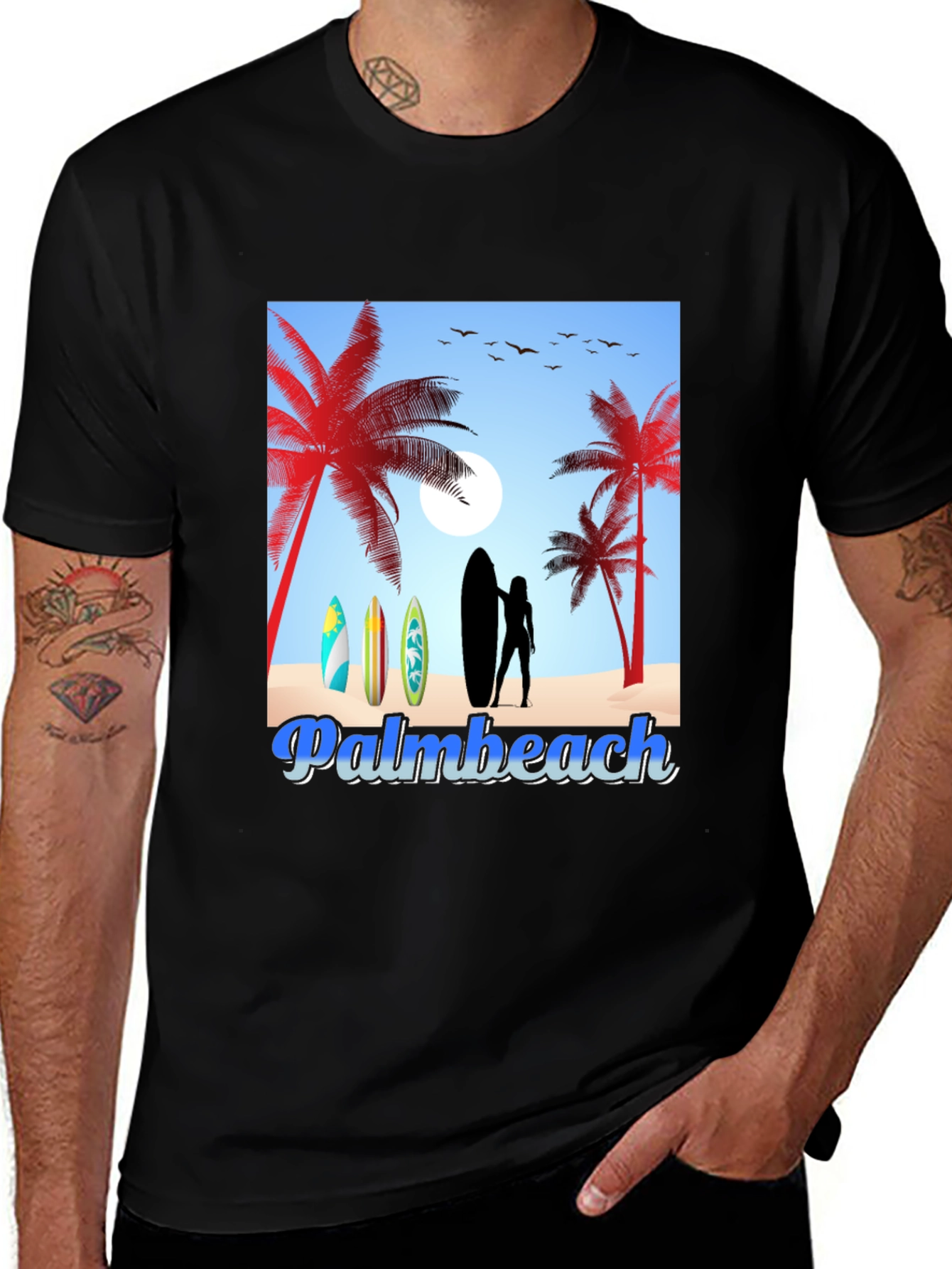 Palm Beach Surfboard T-Shirt